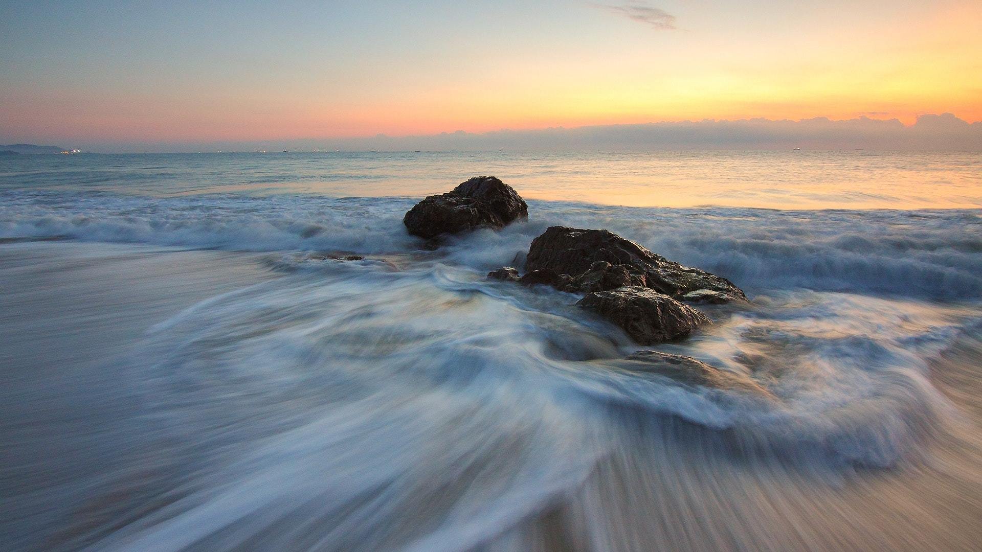 风景,海洋天堂,海滩,沙滩,海浪