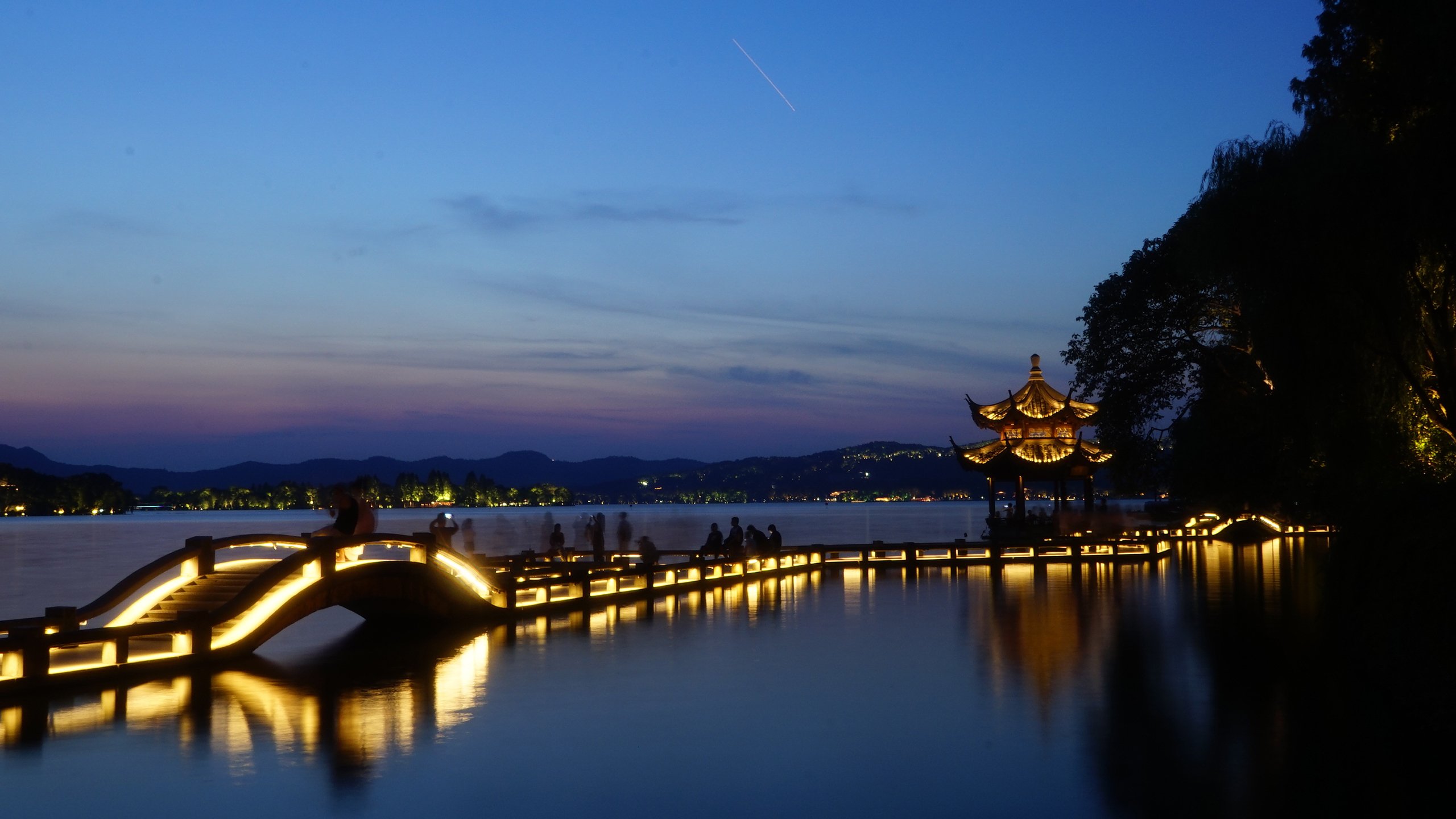 风景,城市夜景,杭州西湖,湖泊