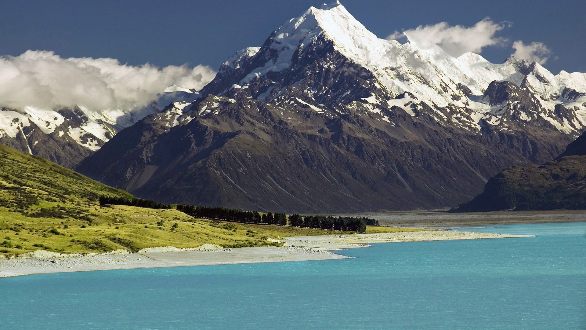 风景,湖泊,高山,雪山