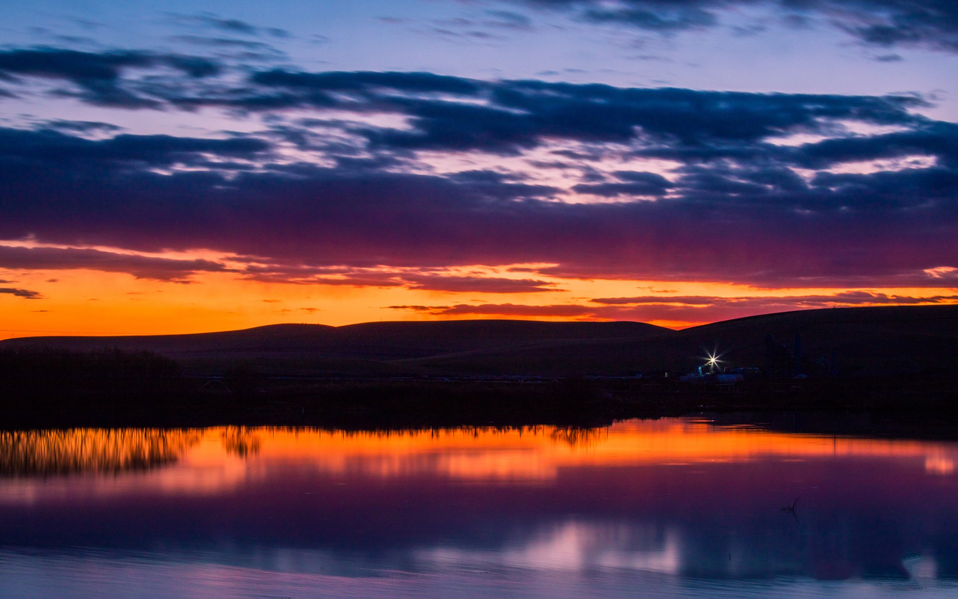 风景,落日余晖,夕阳,落日