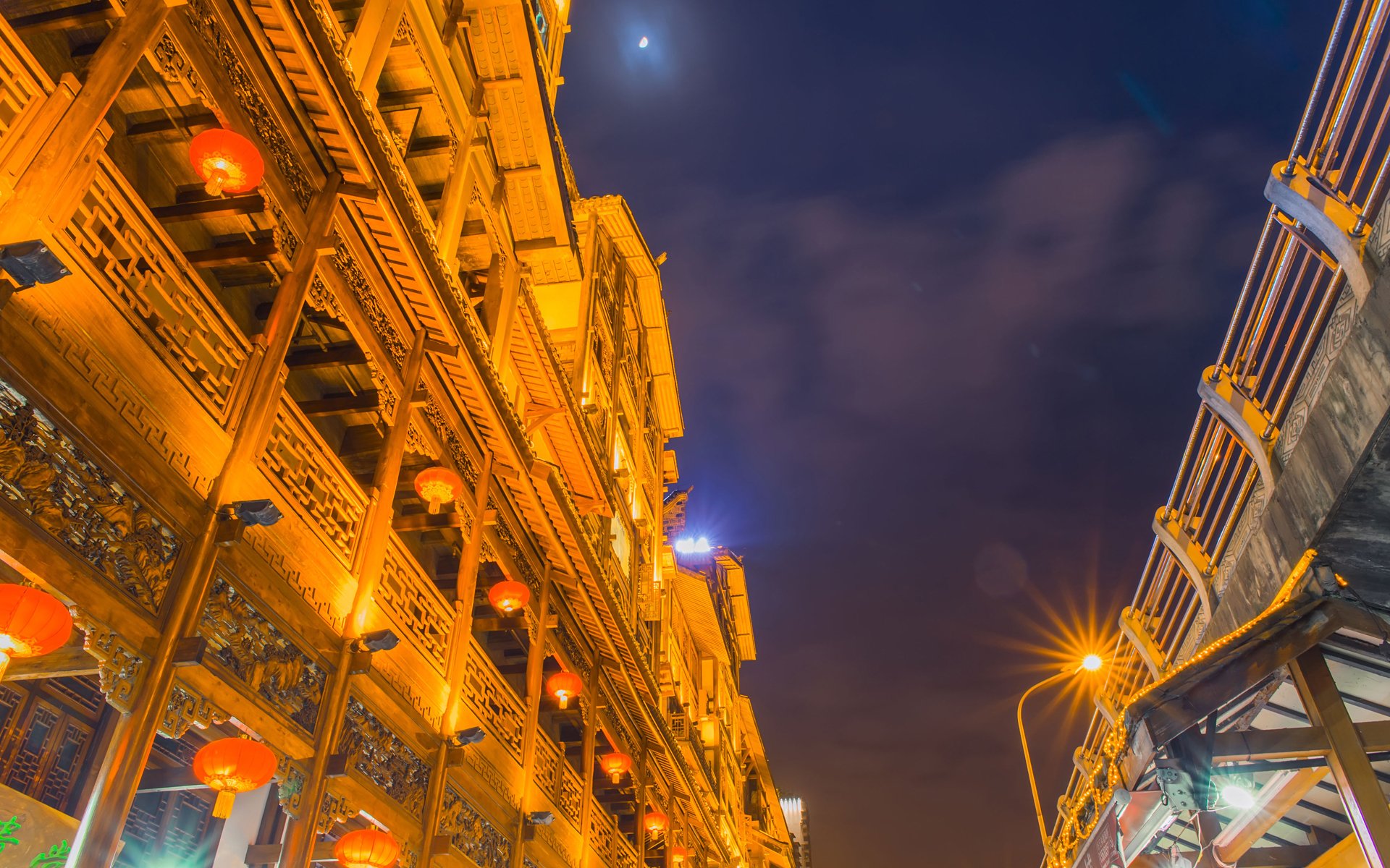 风景,城市夜景,中国,重庆,洪崖洞,建筑