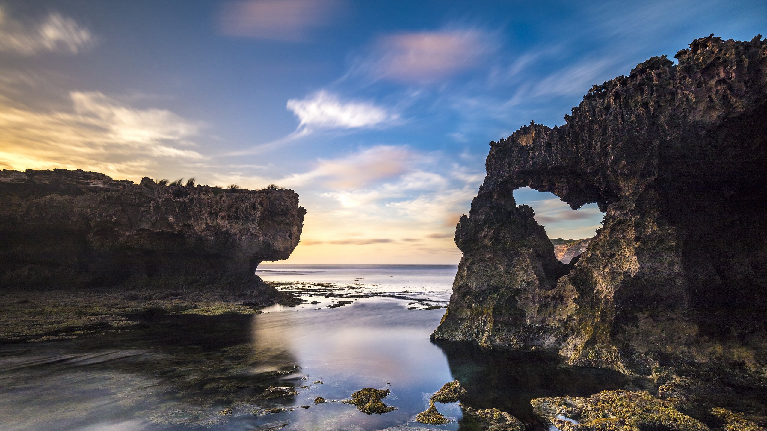 风景,海洋天堂,大海,礁石