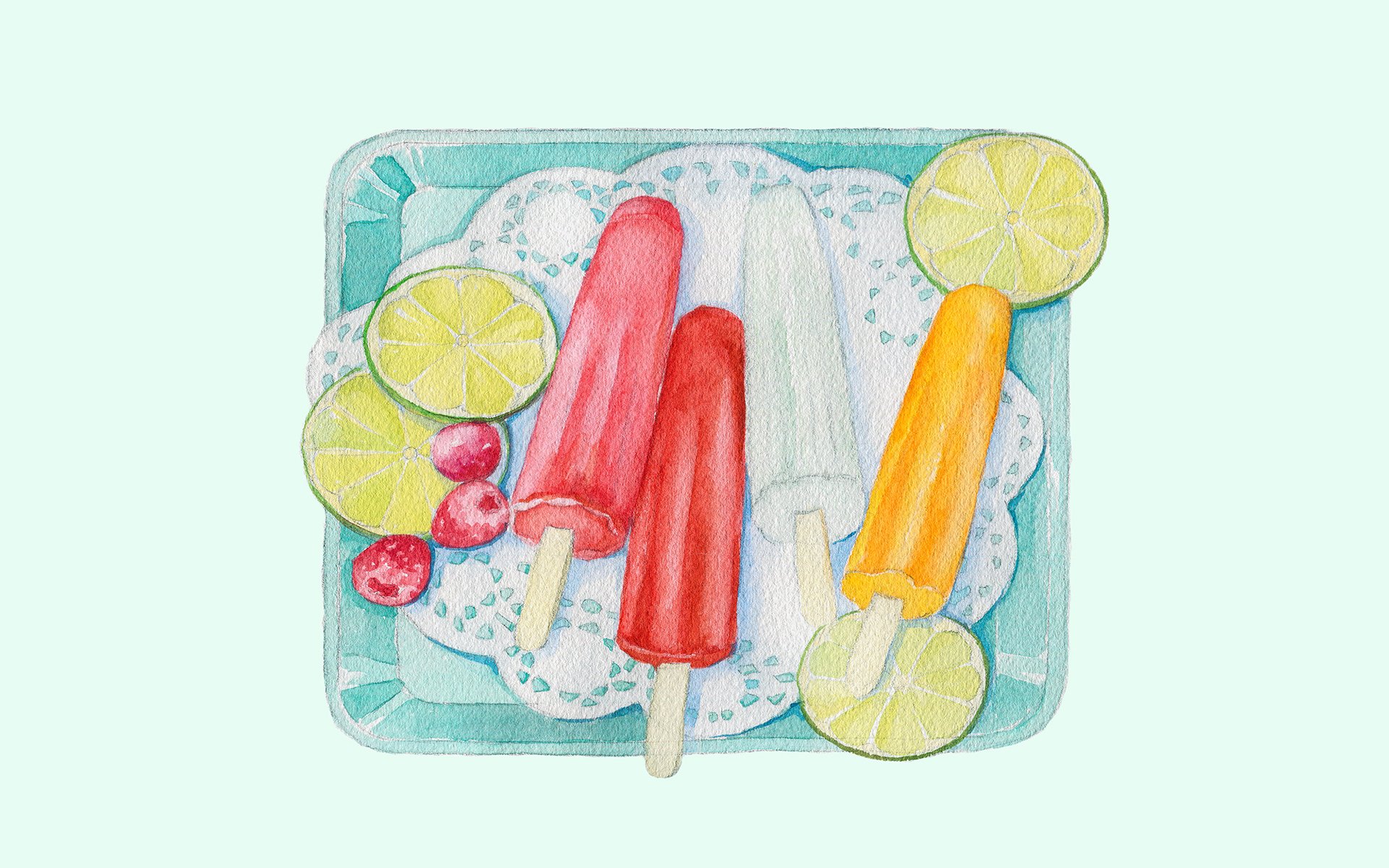 小清新,手绘,卡通,夏日,清凉