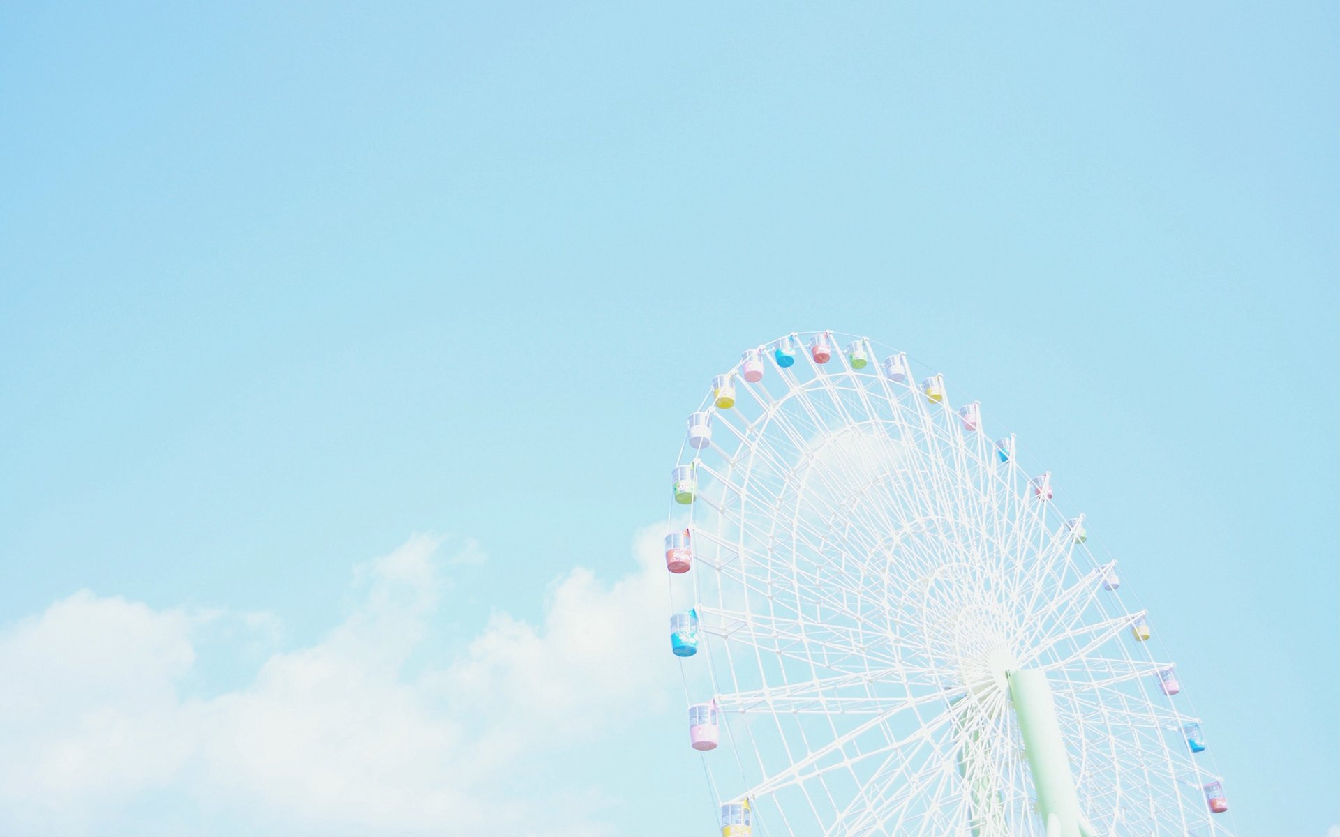 小清新,游乐场,摩天轮,日系