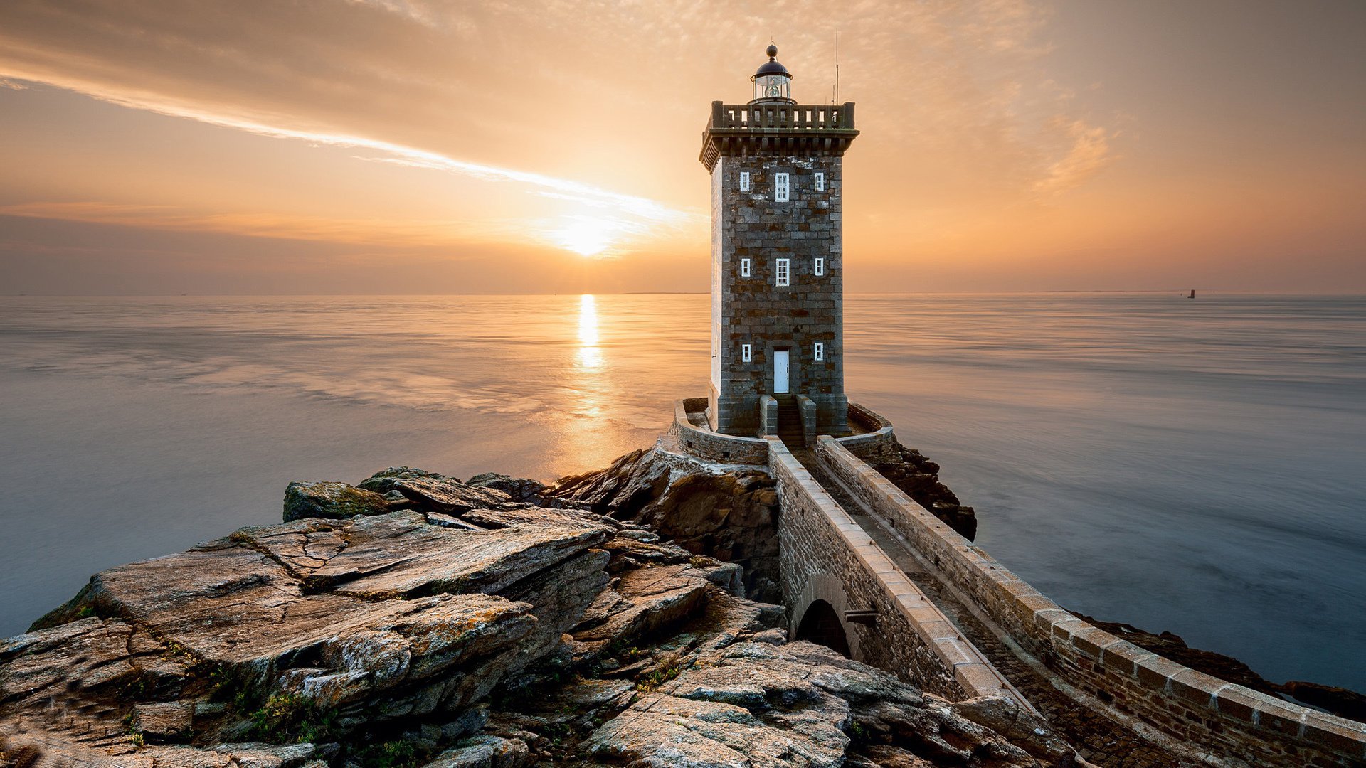 风景,海洋天堂,灯塔