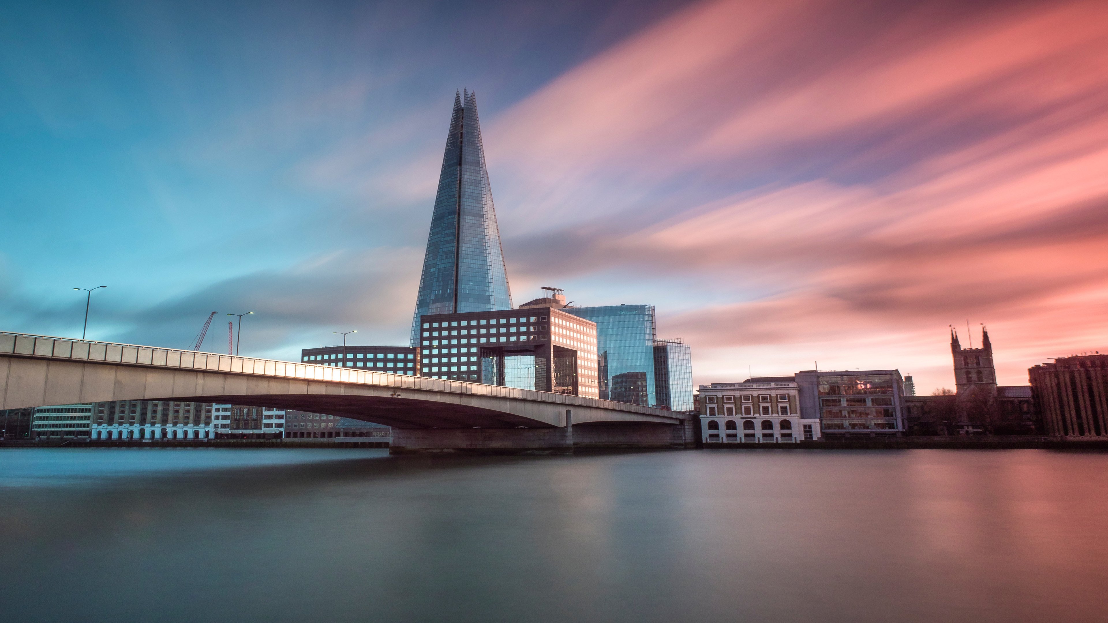 4K,城市建筑,桥梁,风景