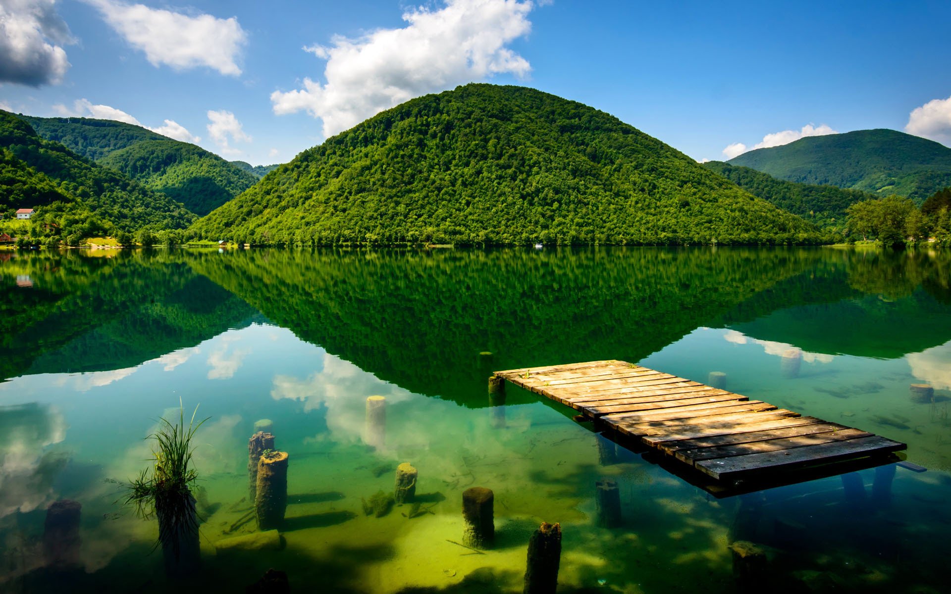 风景,自然风光,湖泊,栈桥