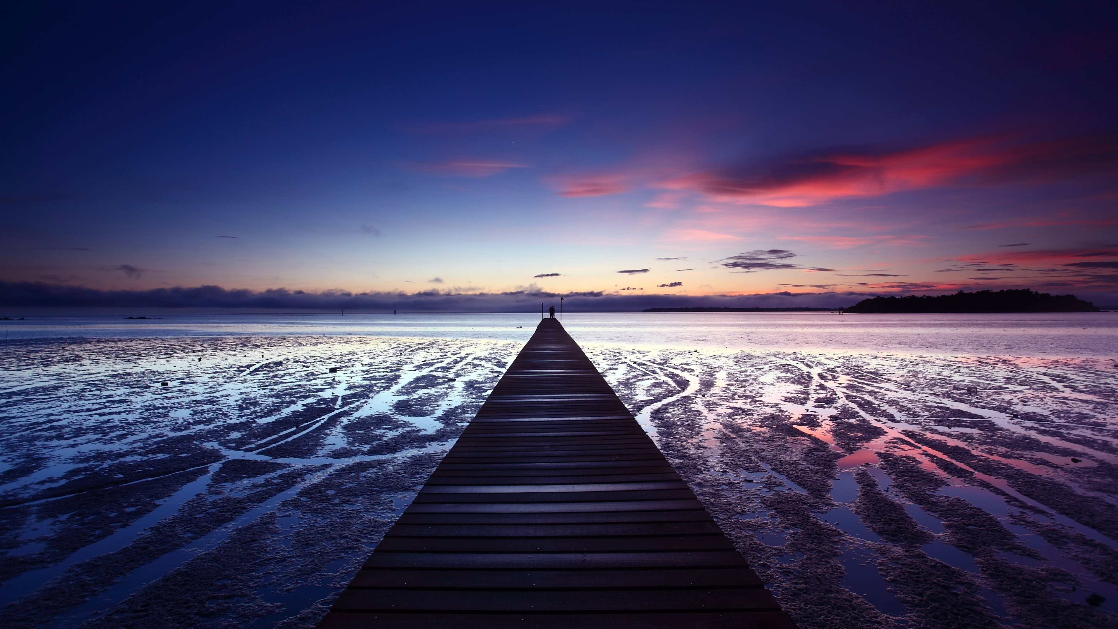 风景,4k,大海,黄昏