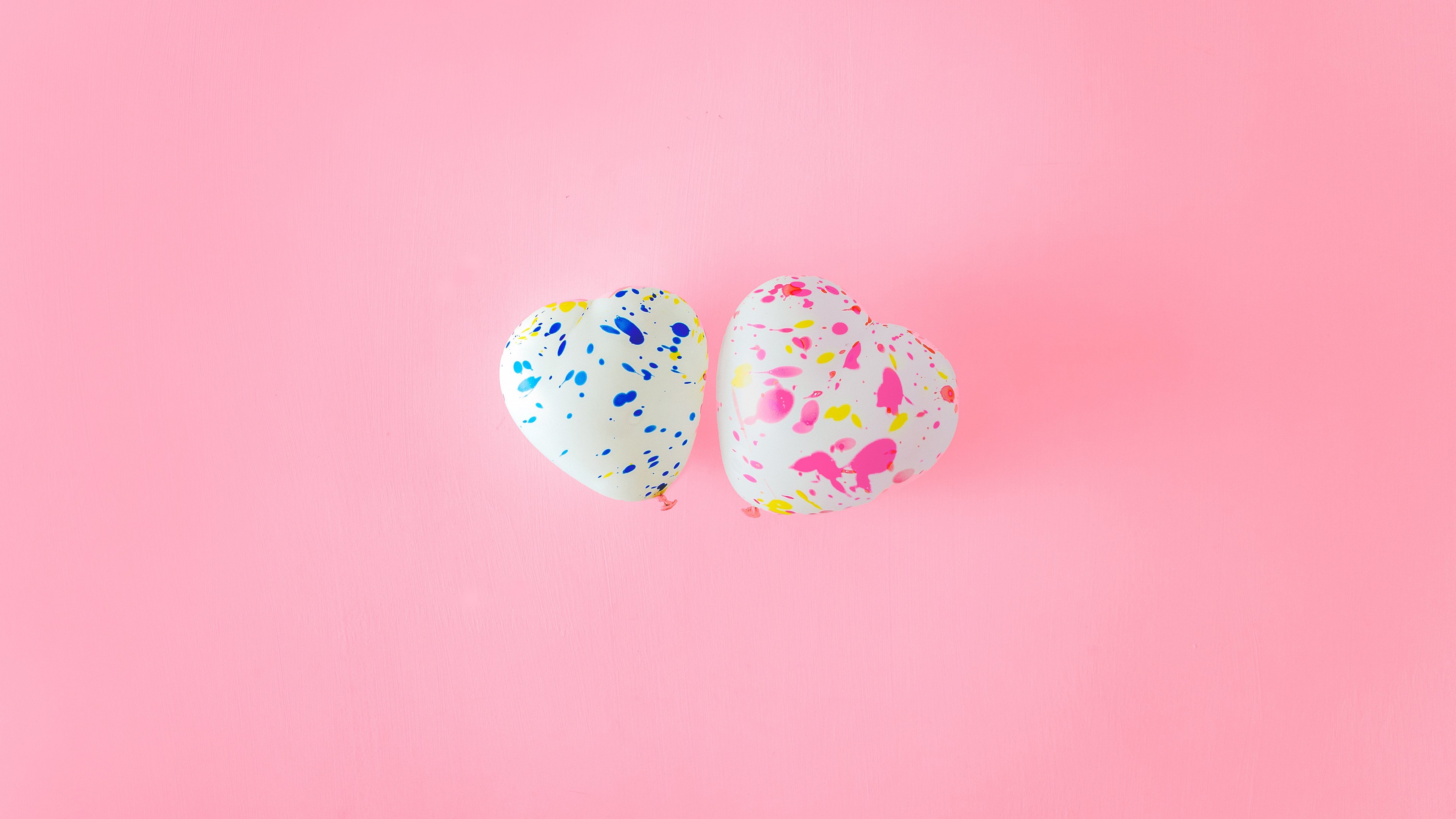 爱情,气球,粉色,4k