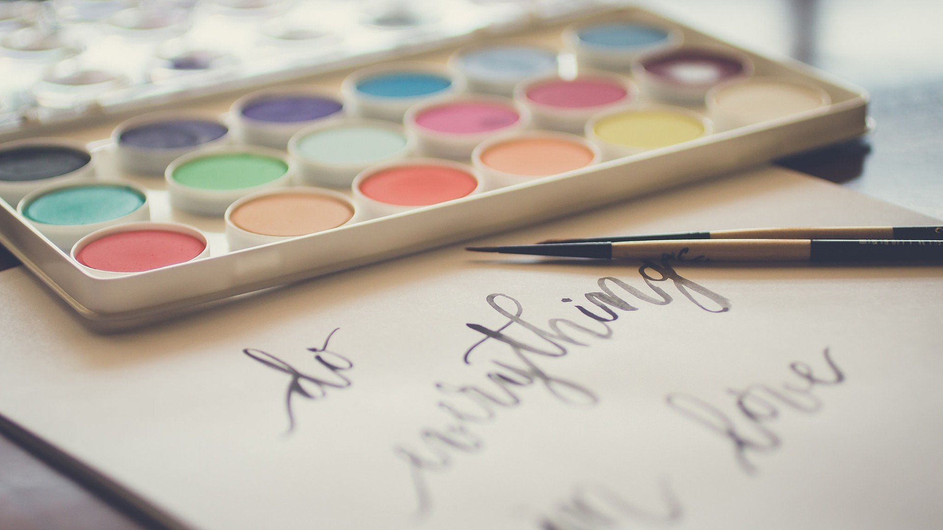 小清新,静物写真,颜料,绘画