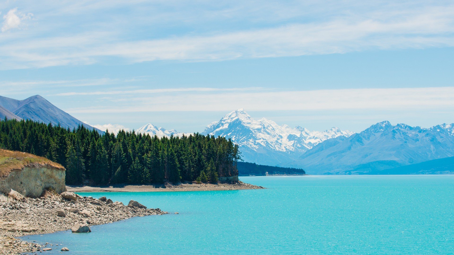 风景,湖泊,雪山,蓝天白云
