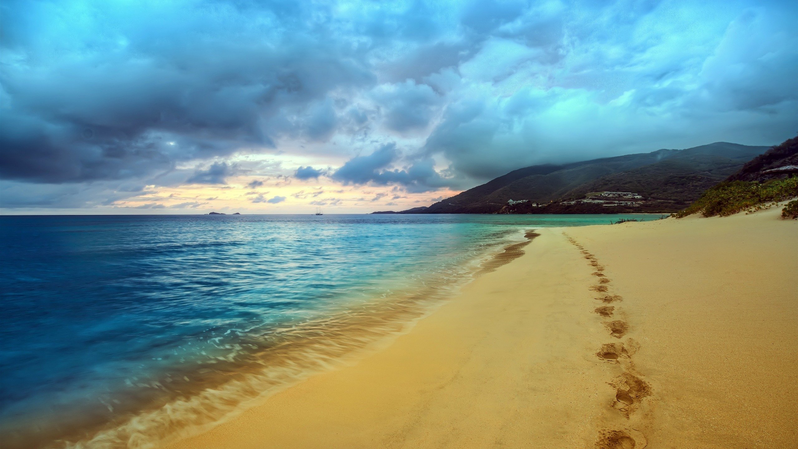 风景,2K,海洋天堂,大海,沙滩