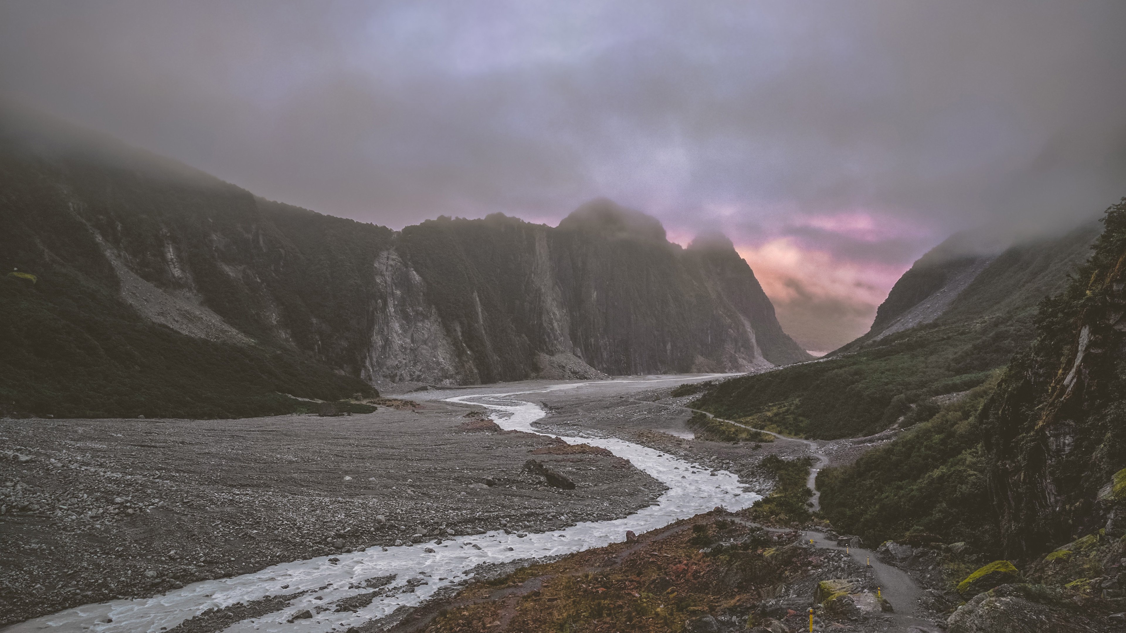 4K,风景,溪流,云雾