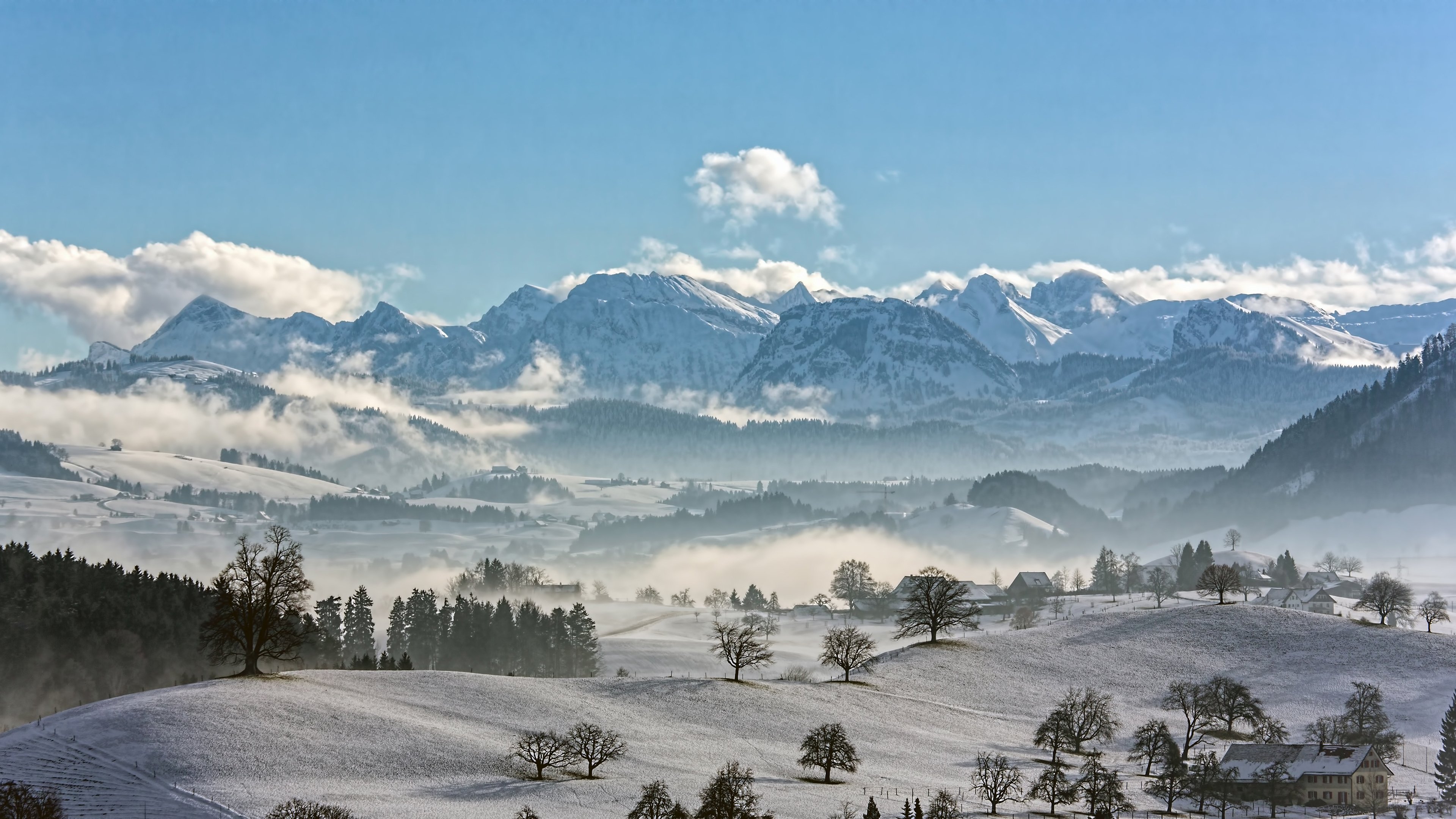 风景,4k,雪山,自然风光