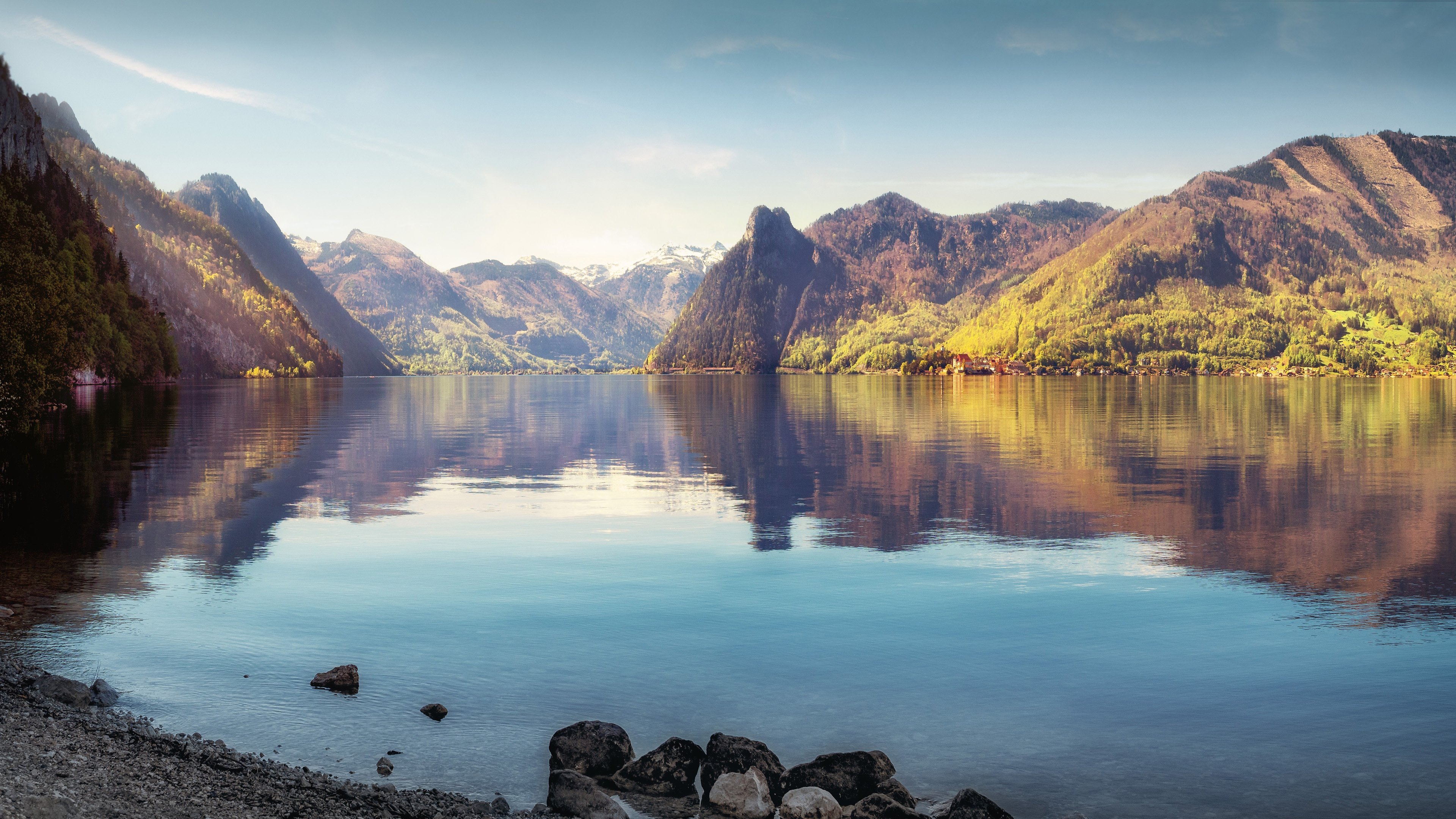 4K,风景,湖泊,山水,森林