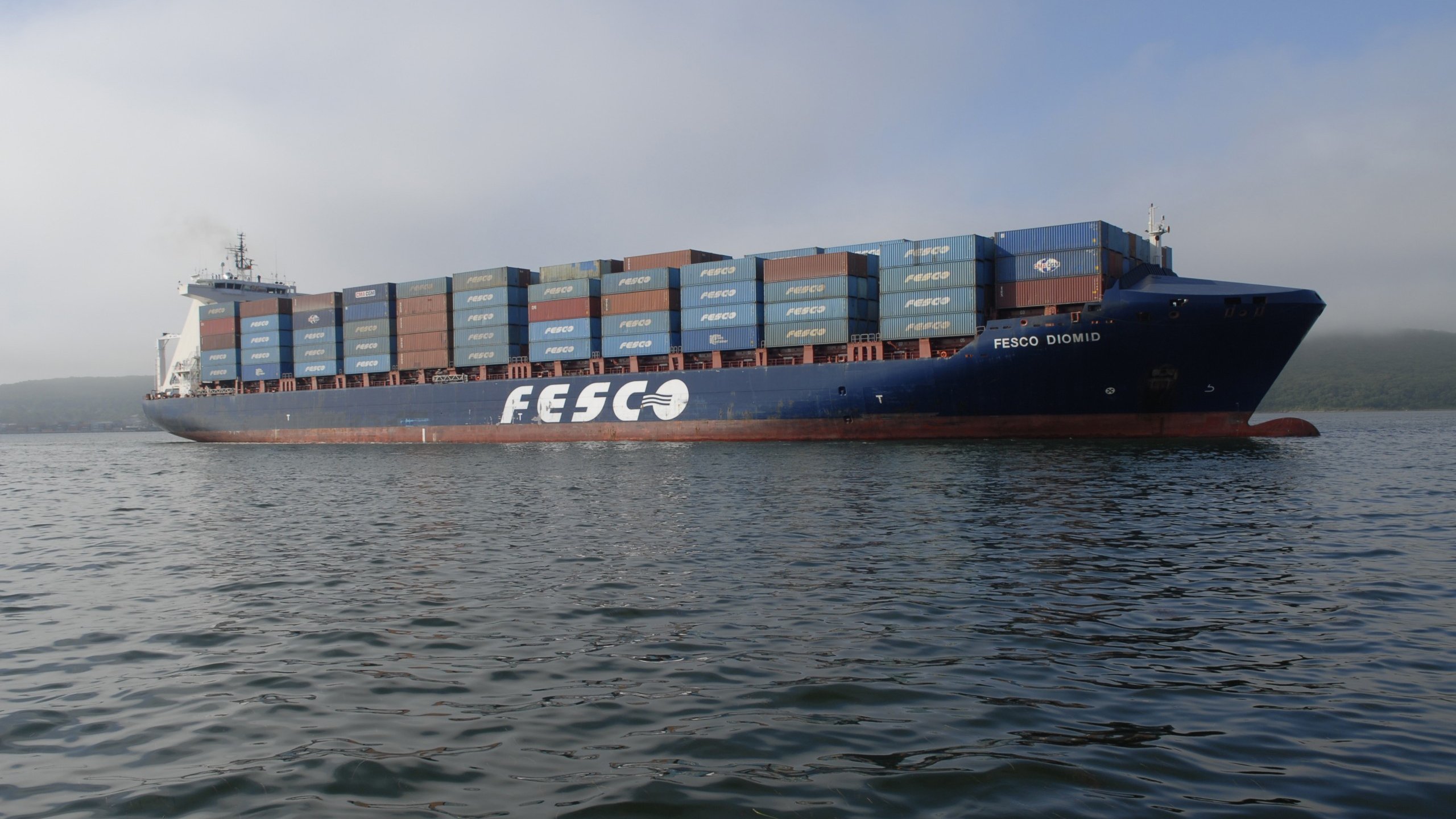 风景,2K,海洋天堂,大海,货轮,轮船