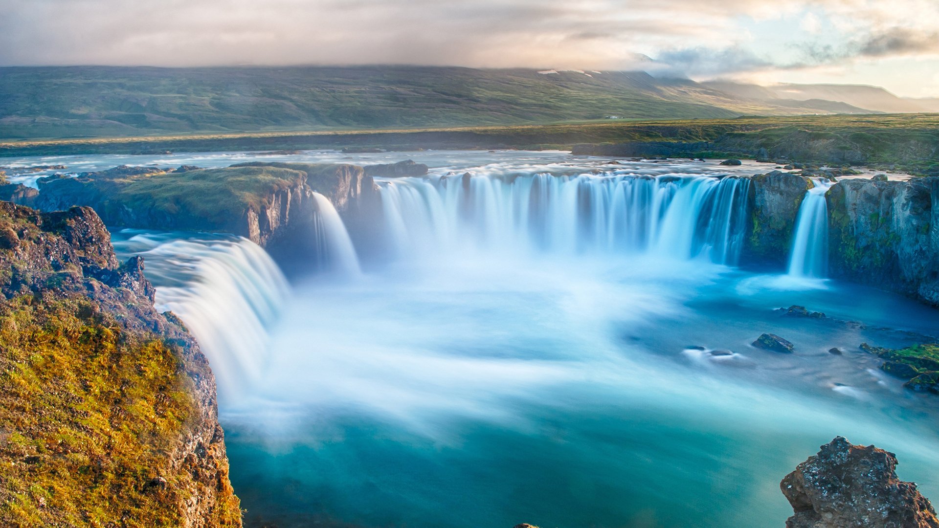 风景,瀑布,自然风光