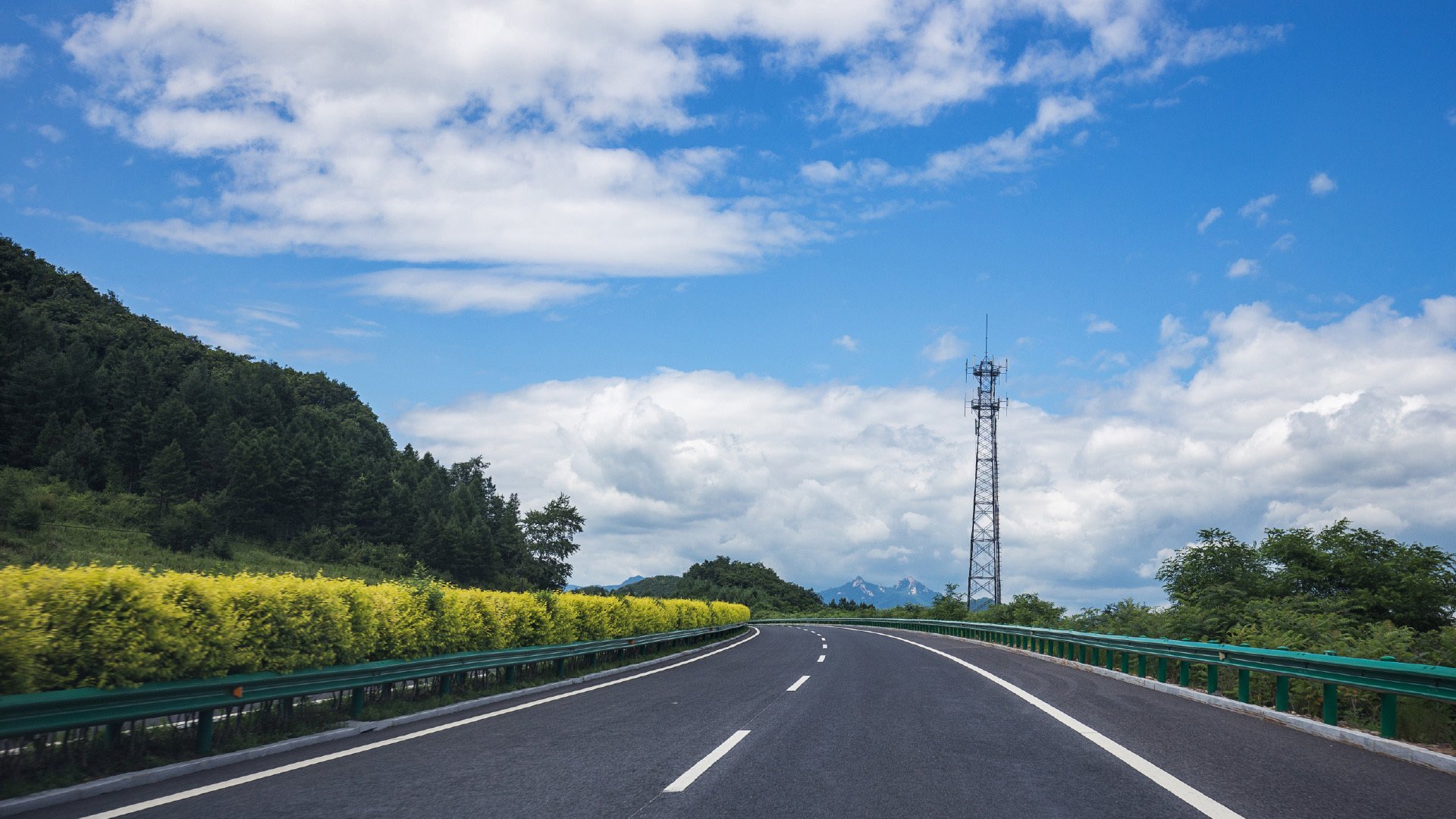 风景,公路,蓝天白云