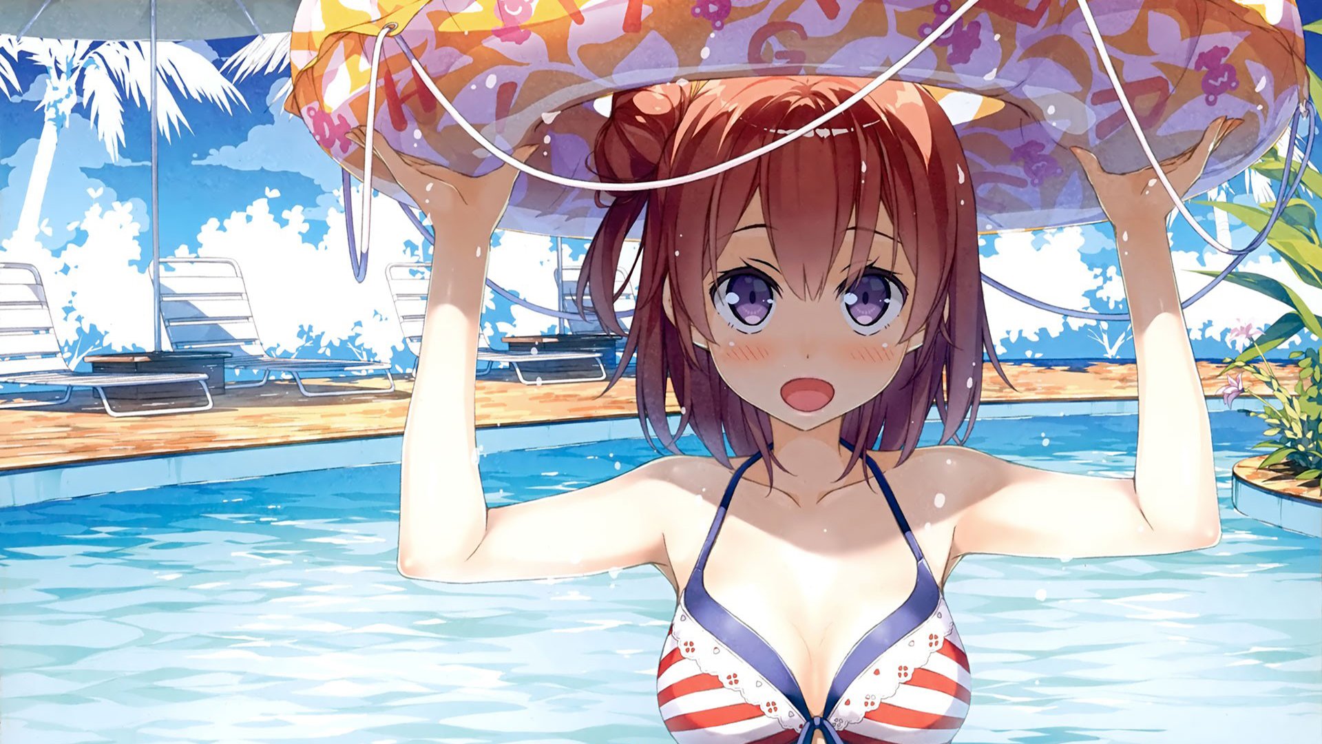 动漫,泳装少女