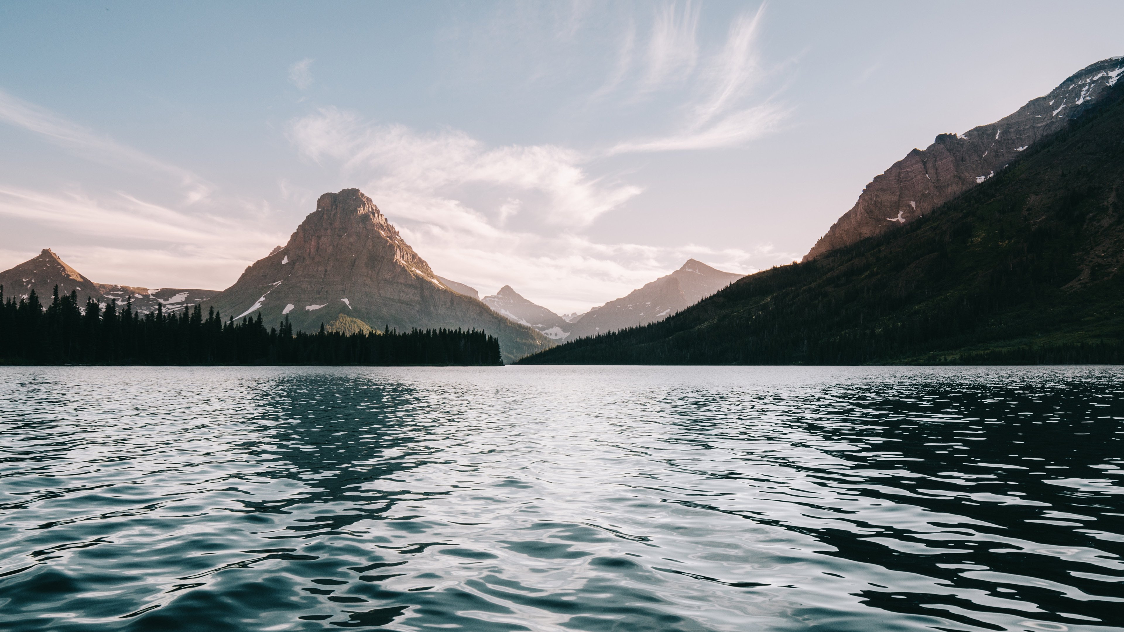 4K,湖泊,山水,森林,山川,山峰,米佛峡湾
