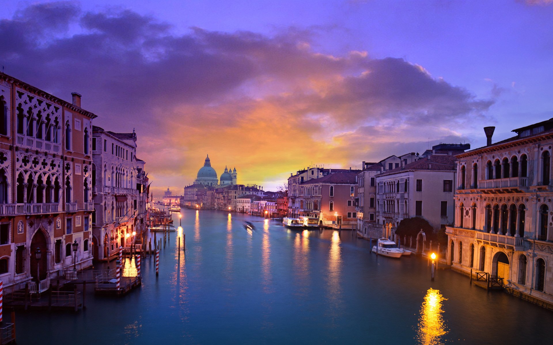 风景,城市夜景,威尼斯