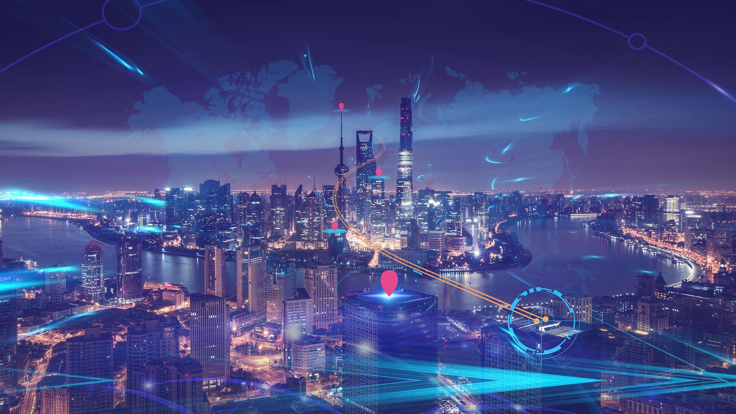 炫酷,炫彩,城市夜景