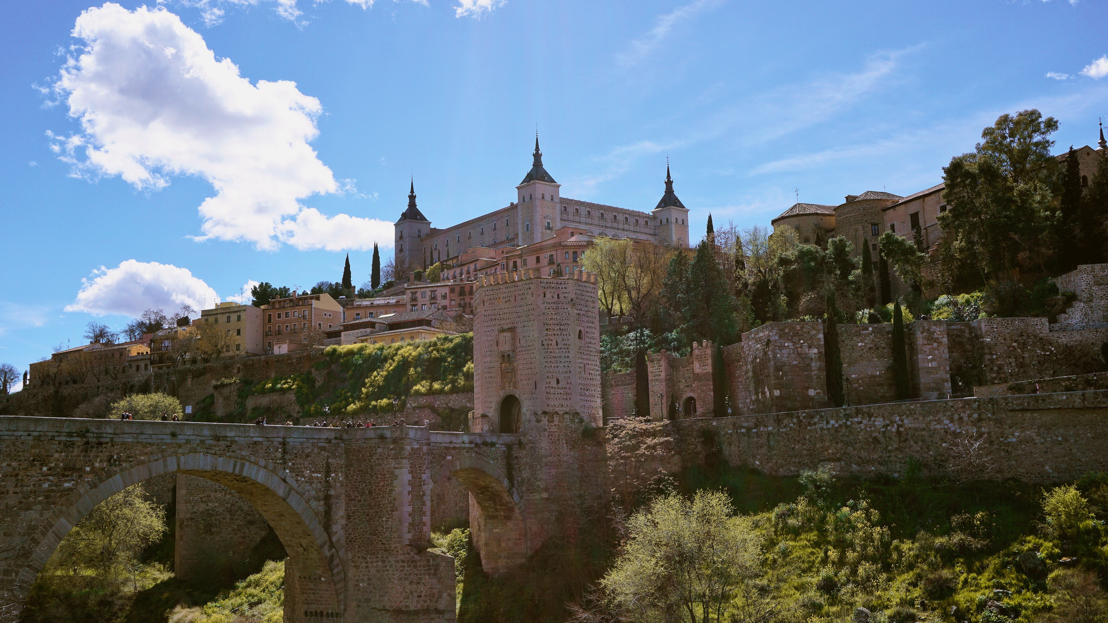 风景,4K,西班牙,托莱多桥