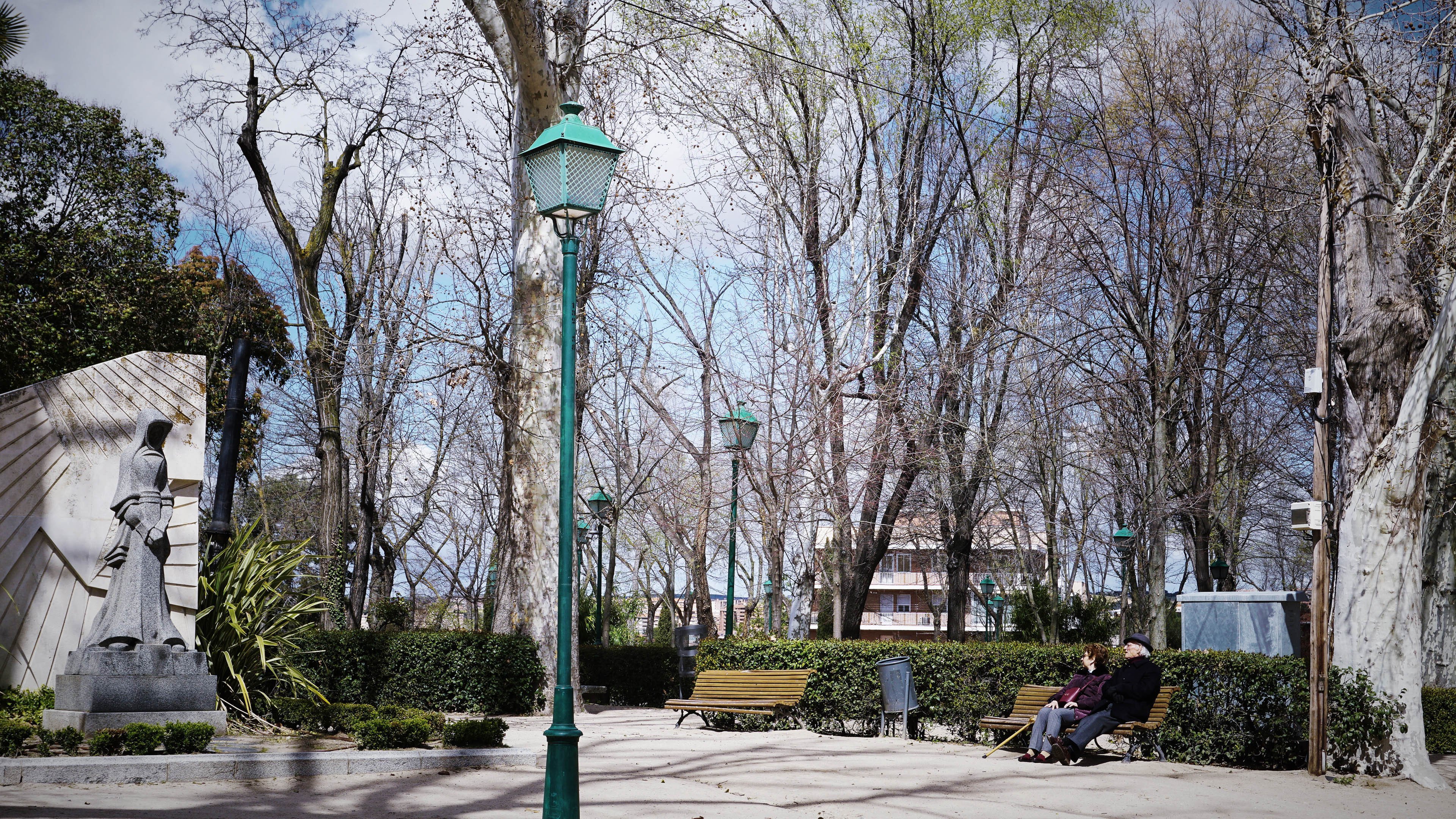 4K,风景,西班牙,托莱多古城外的公园