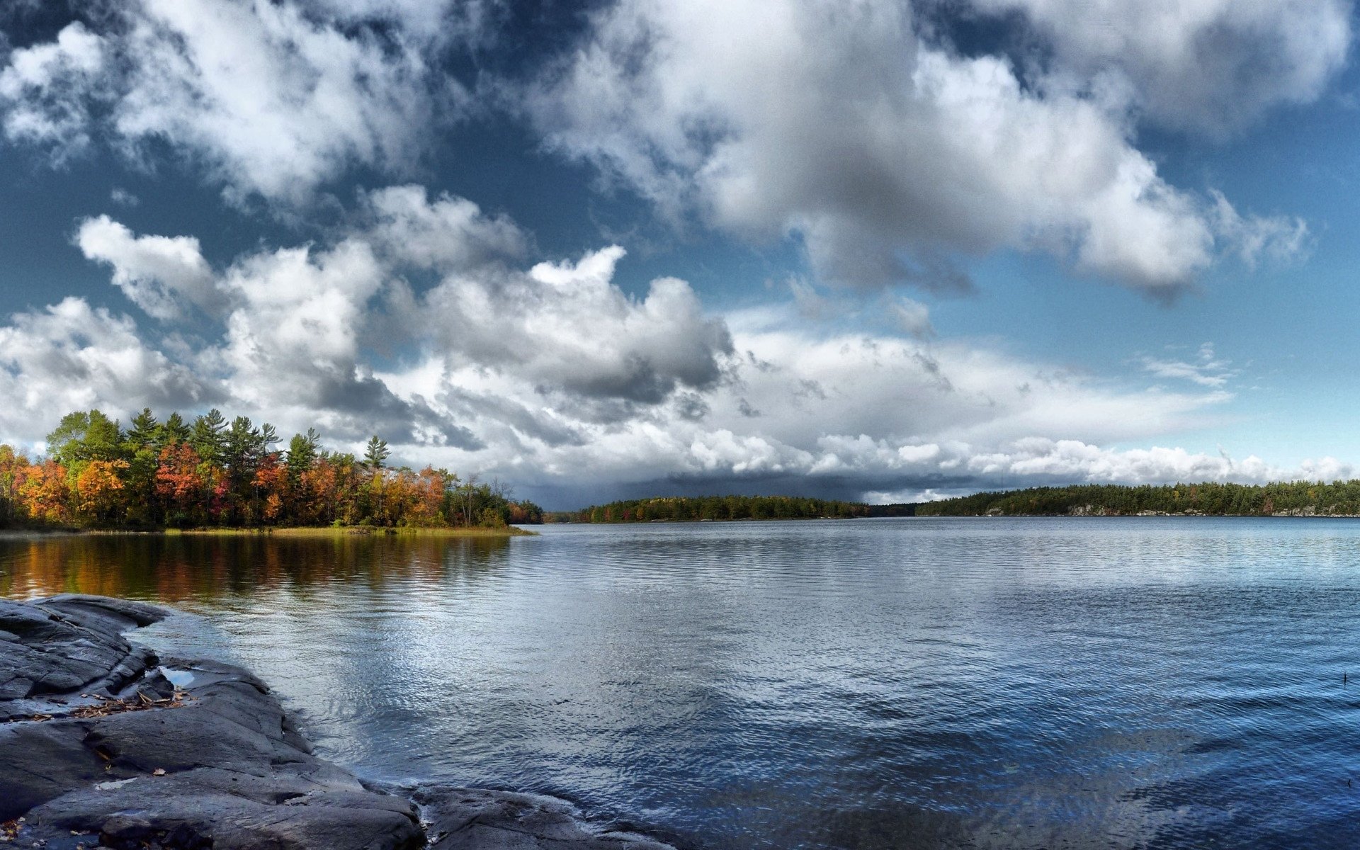 蓝天白云,山水白云
