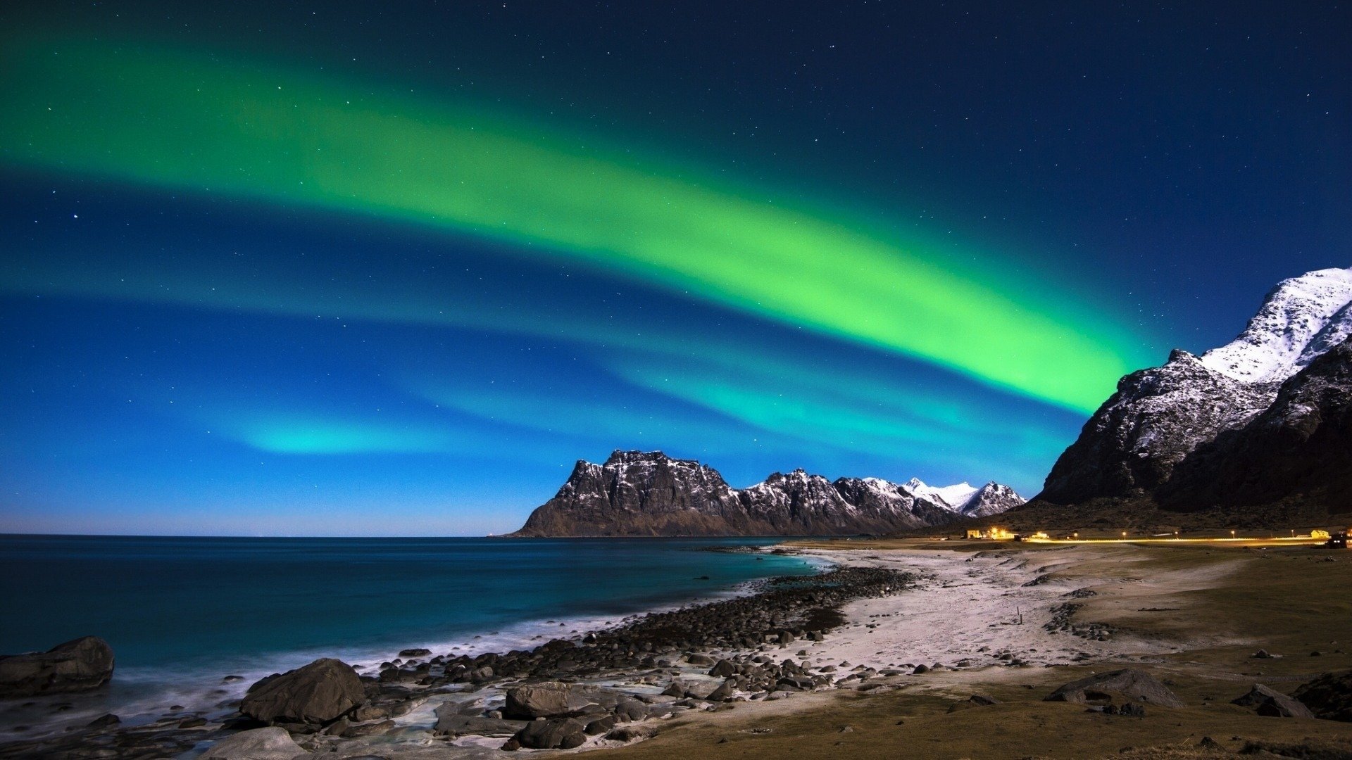 风景,奇幻梦境,北极光,极光