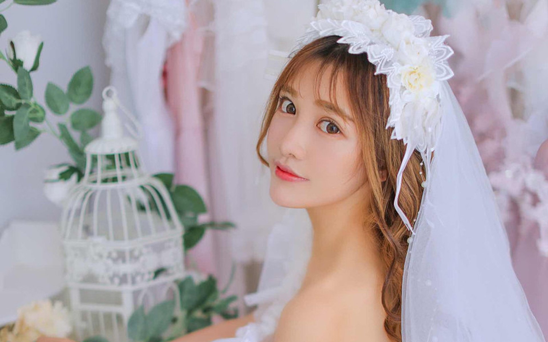 清纯,婚纱美女,优雅