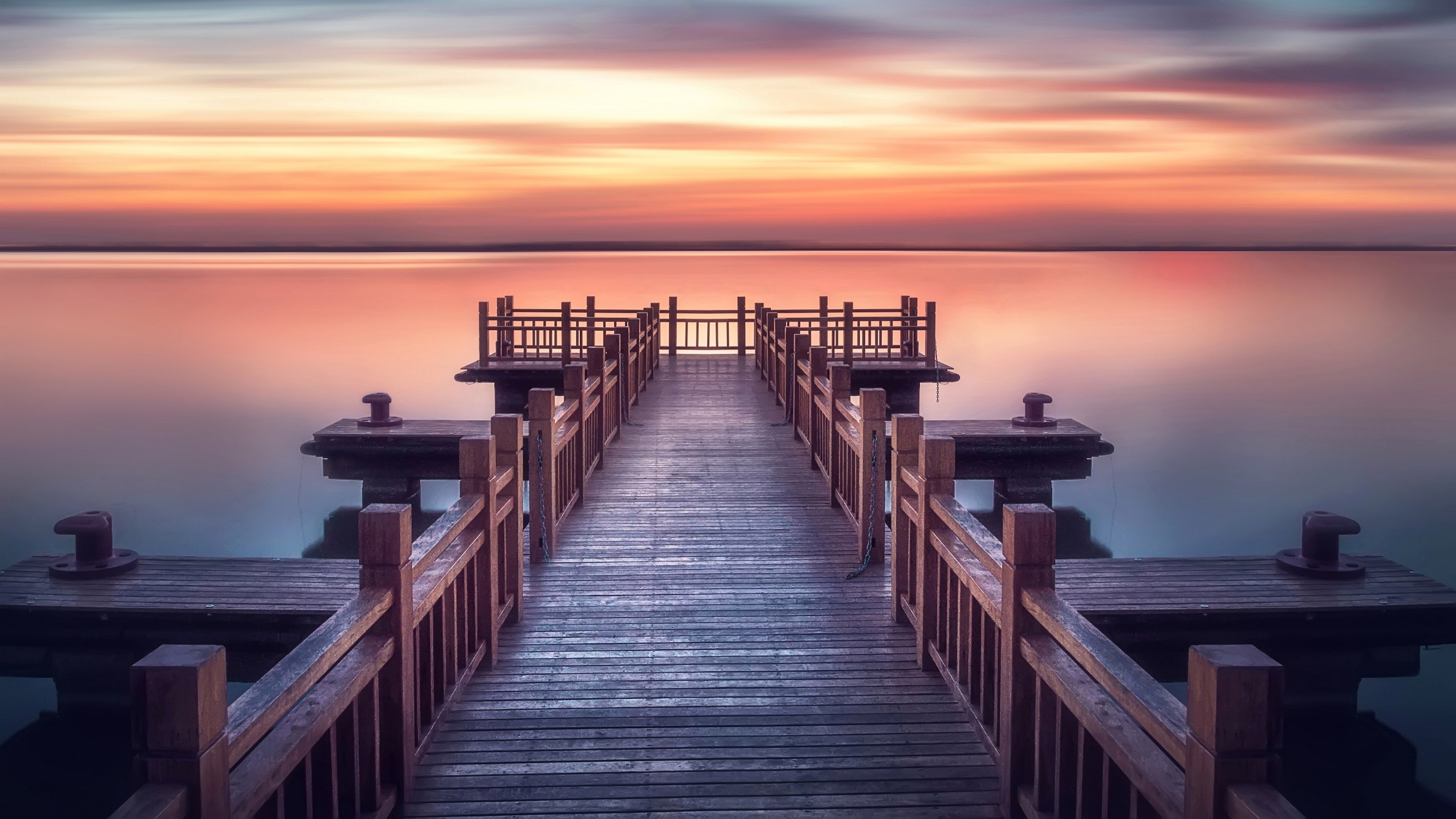 水上栈桥,小桥,意境