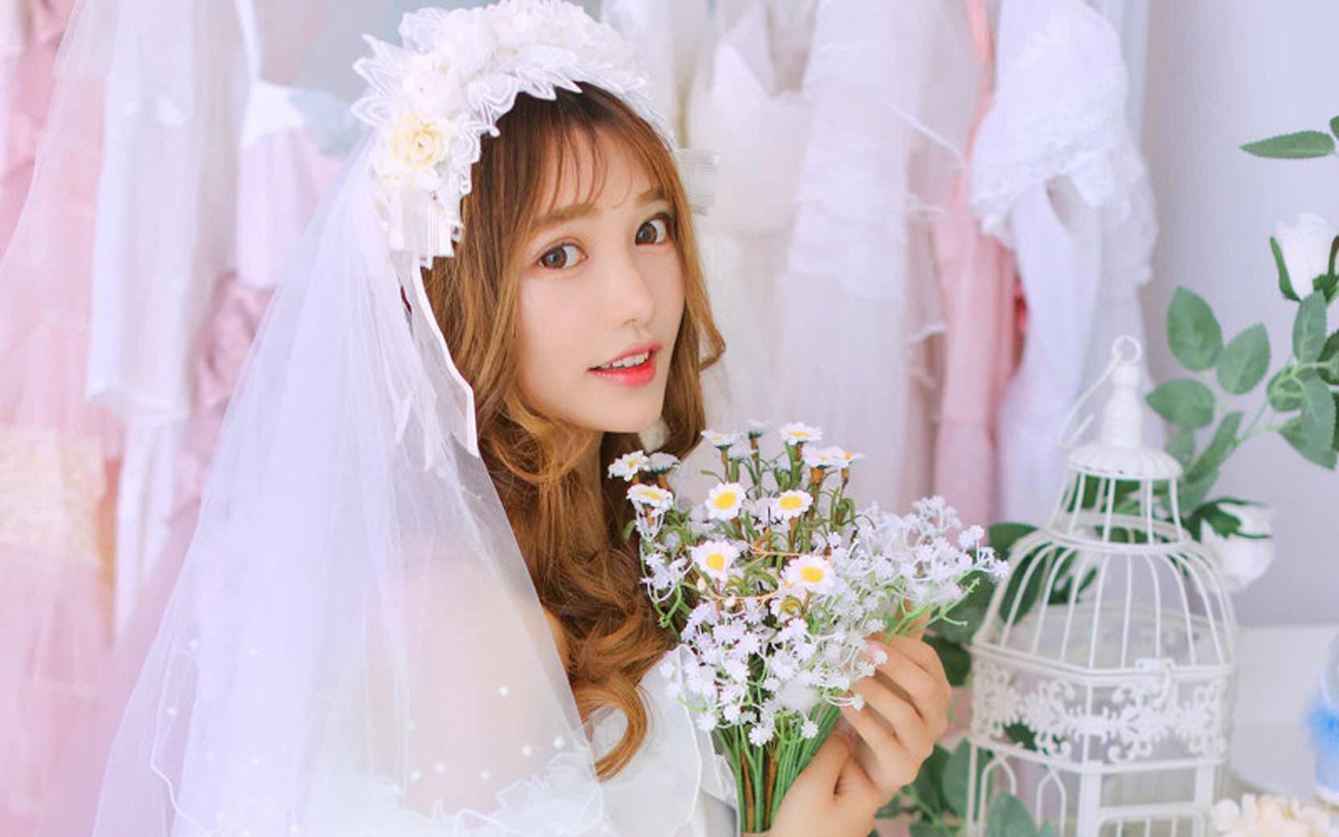 清纯,婚纱美女,优雅