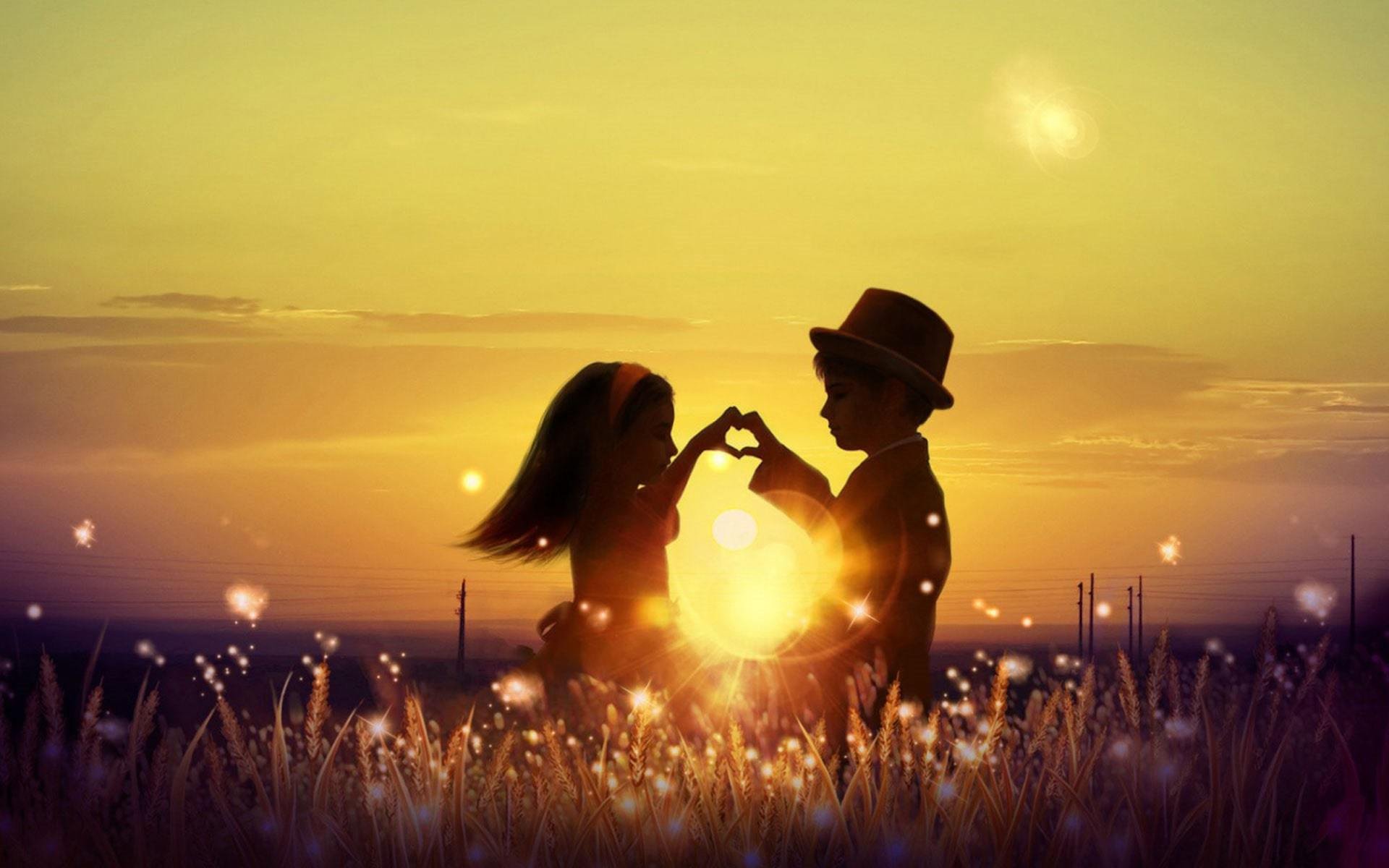 唯美温馨,夕阳下的见证