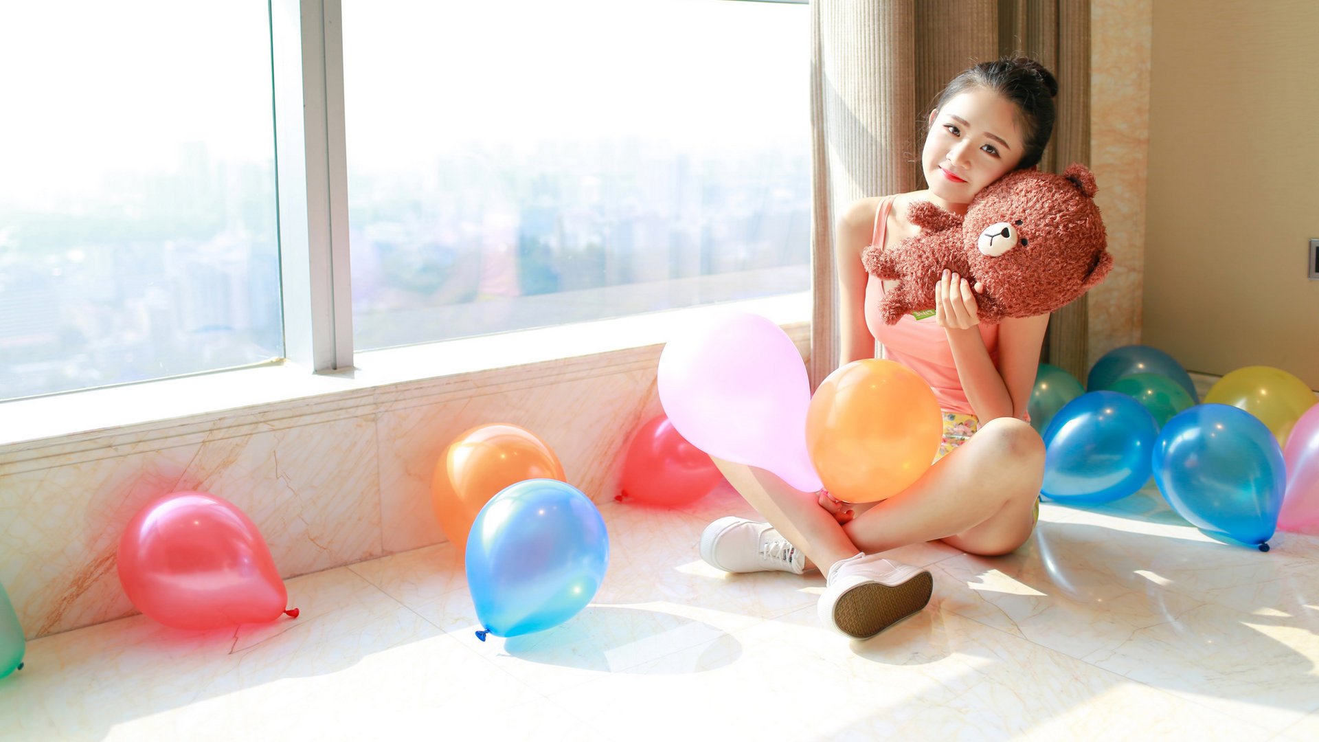 清纯,可爱,丸子头,美丽