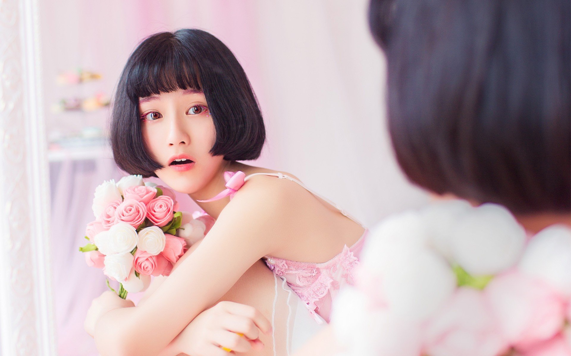 清纯,短发,清爽,可爱