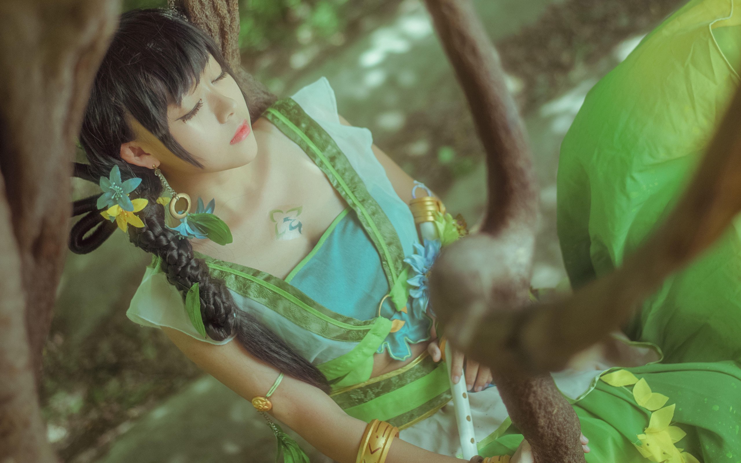 唯美cos,青衣,安静,熟睡