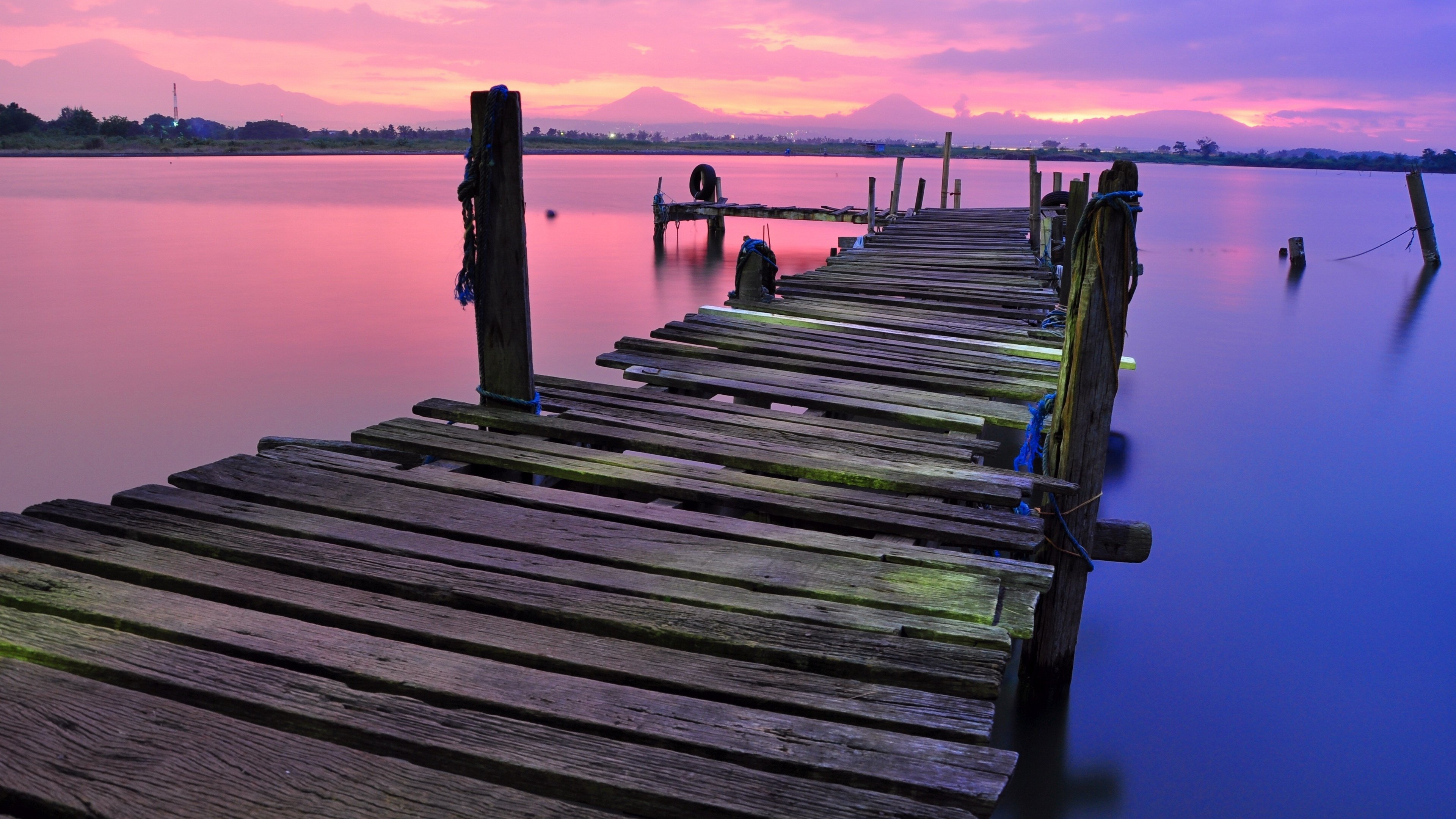 水上栈桥,小桥,意境