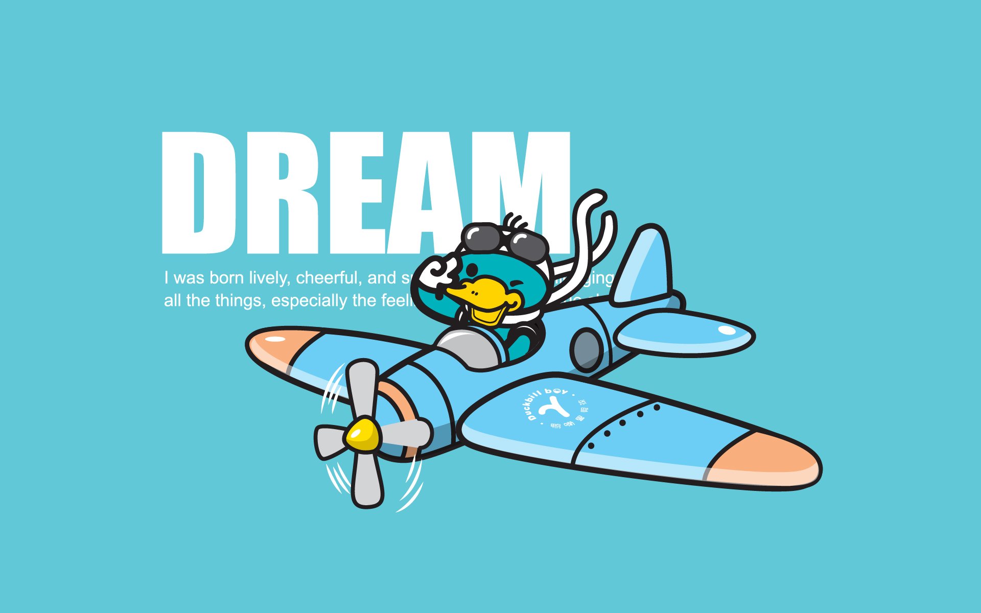 卡通,鸭嘴兽男孩