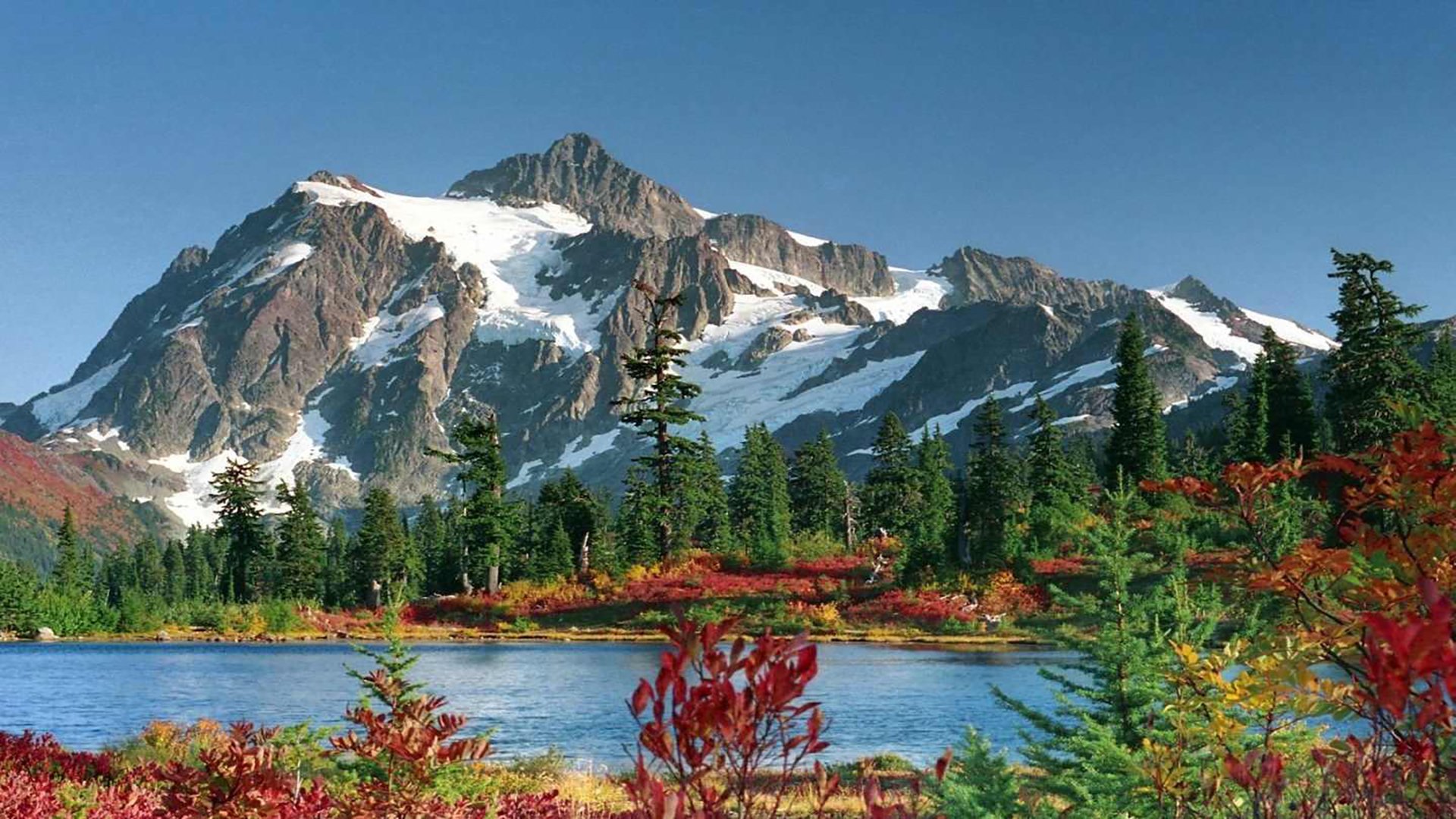 蓝天白云,山川湖泊风景