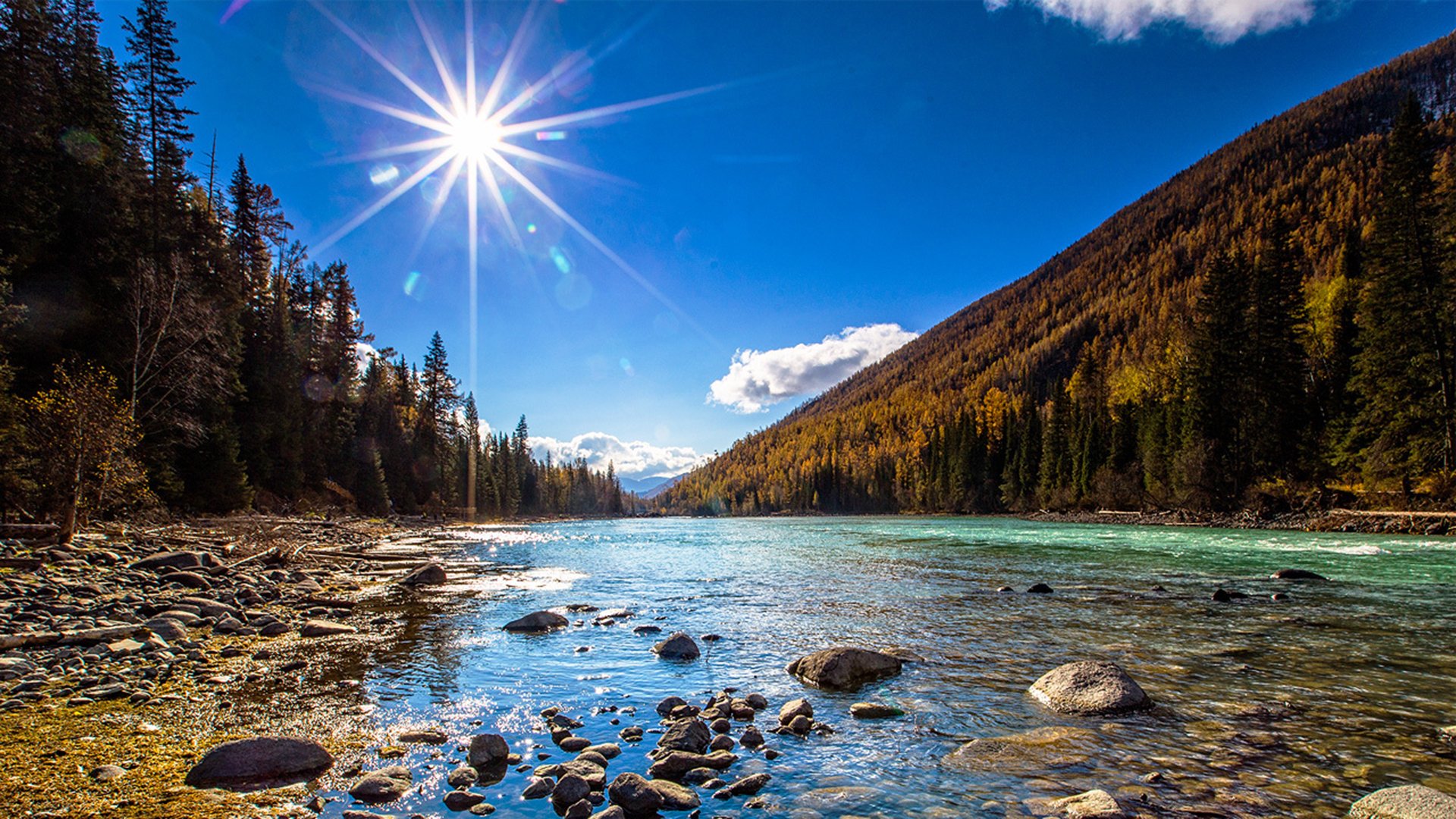 自然风光,新疆喀纳斯秋色美景