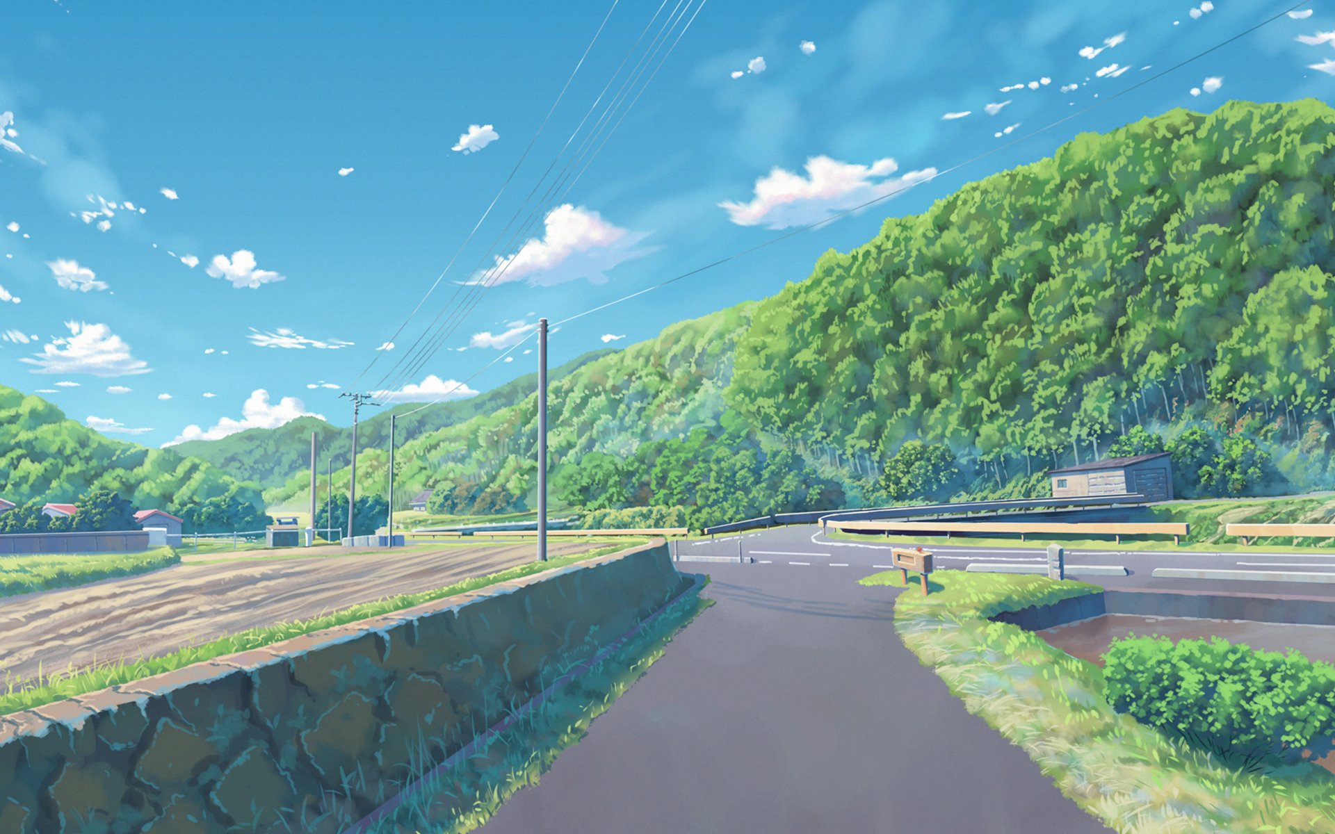 日本动漫同人手绘,场景