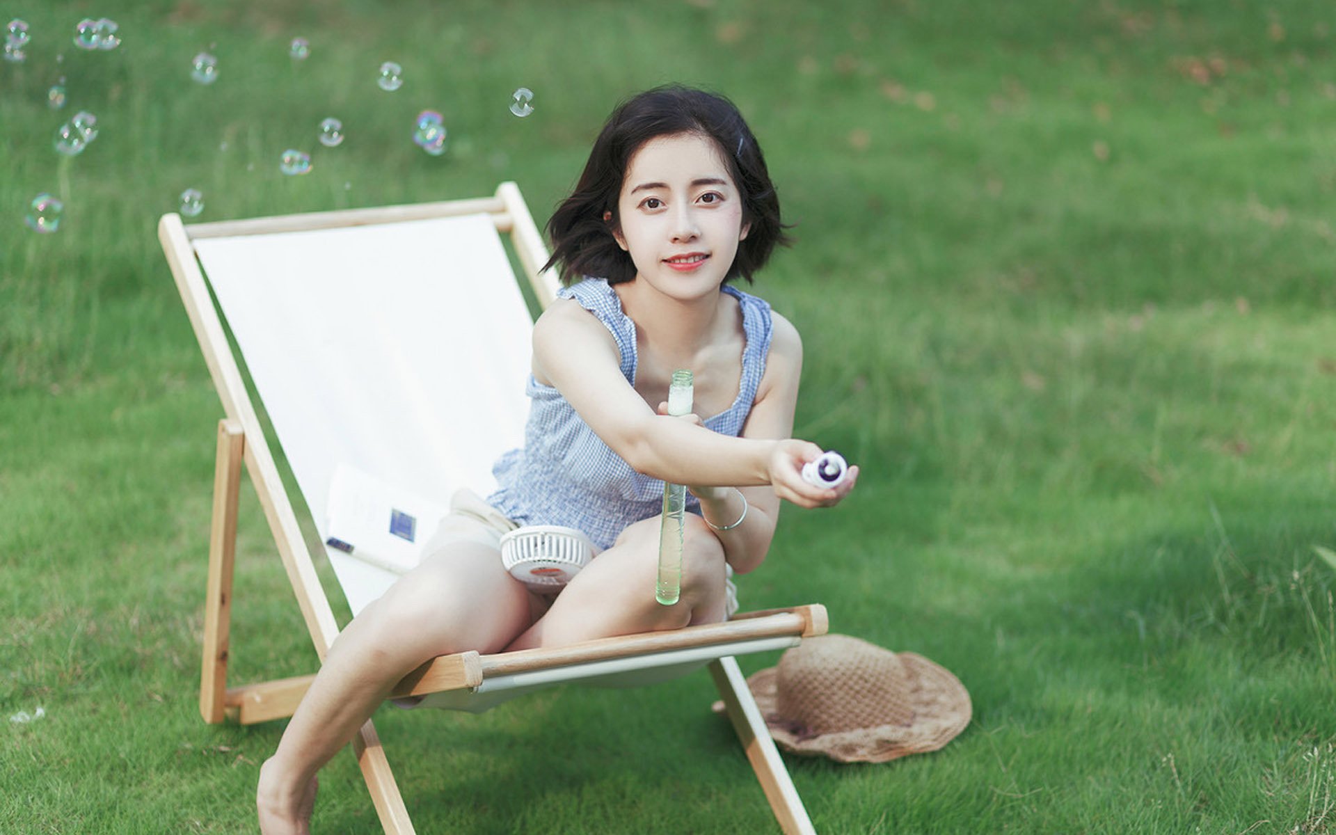 清纯,清新日系,短发,户外,文艺