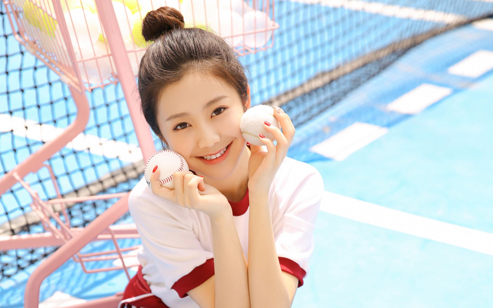 清纯,丸子头美女,学生妹,可爱