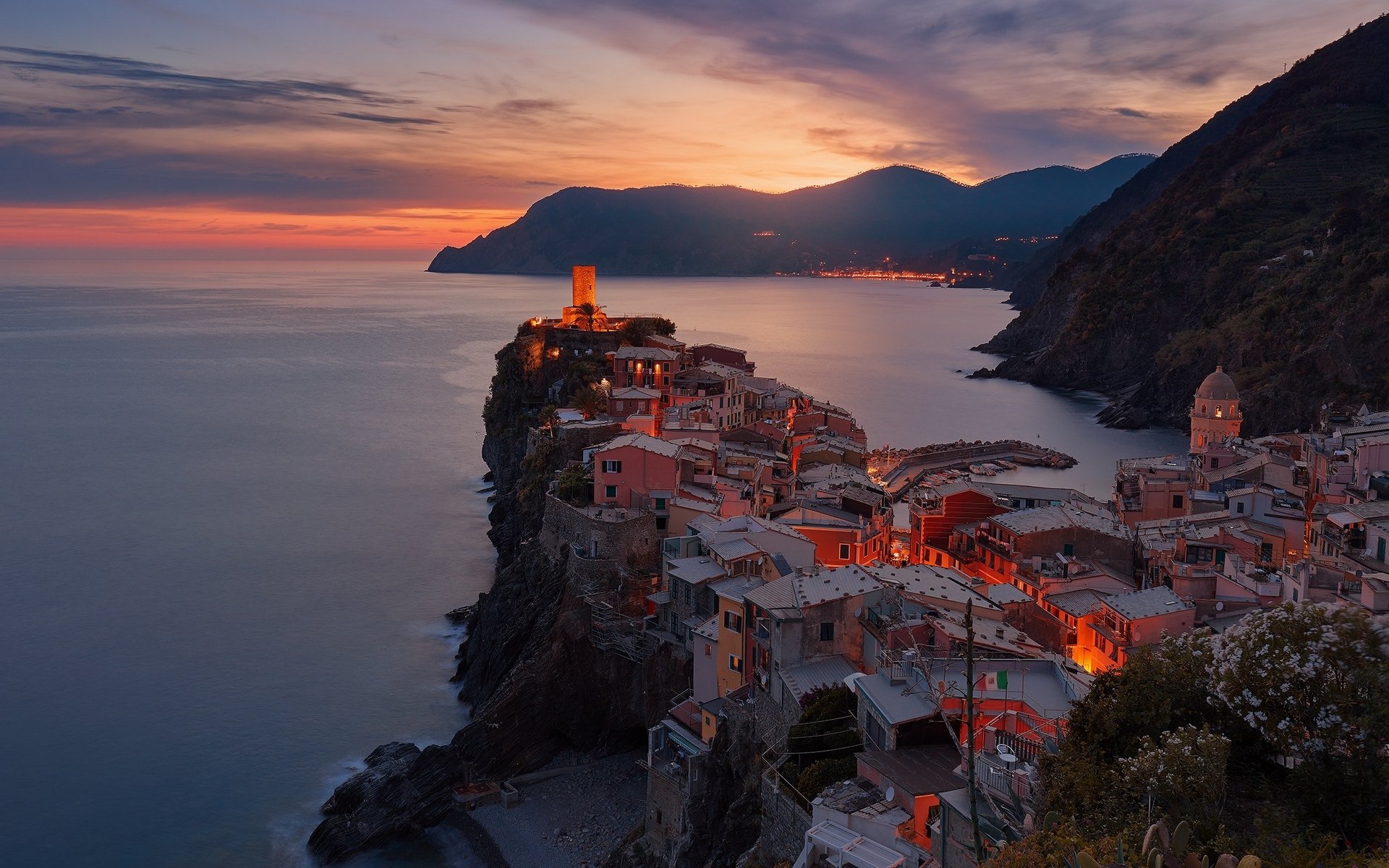 落日余晖,唯美日落,黄昏,海边