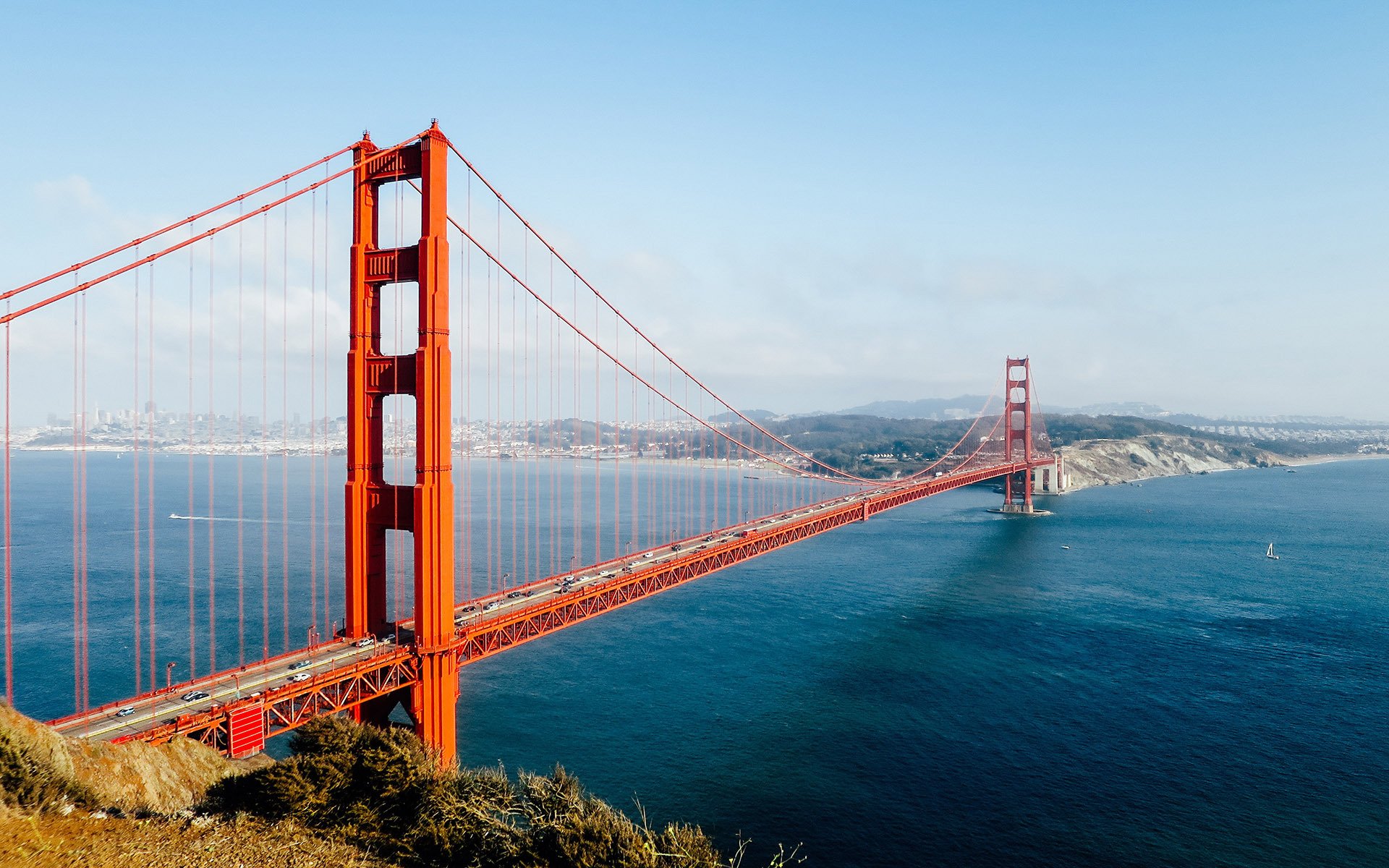 城市夜景,美国金门大桥