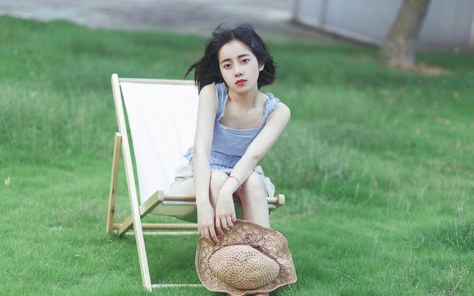 清纯,清新日系,短发,户外,文艺