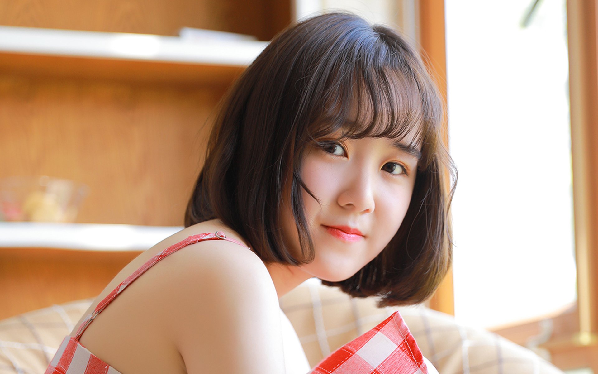 清纯,可爱,短发,美女,清新