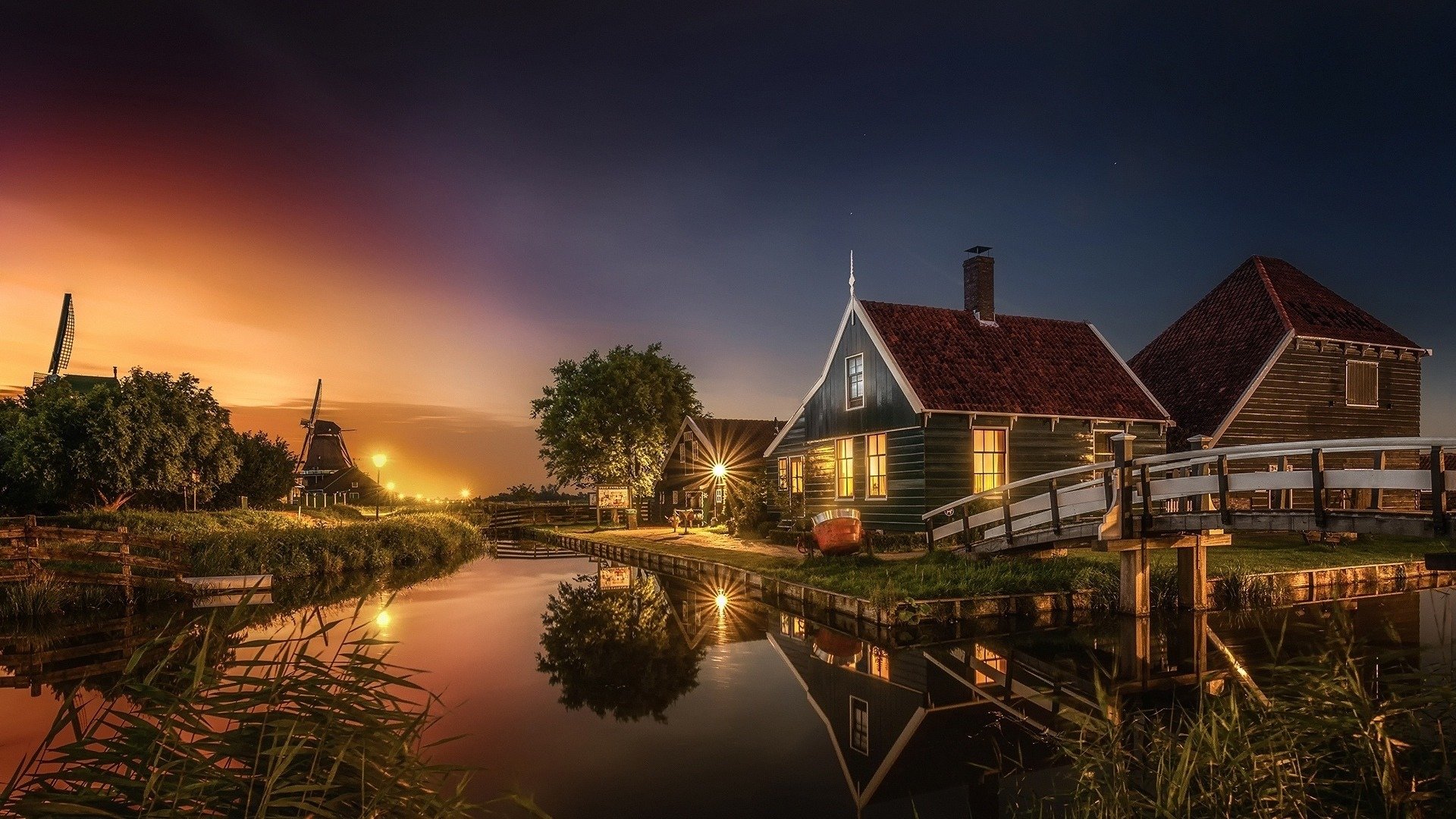 城市夜景,西班牙城市风景,建筑,复古