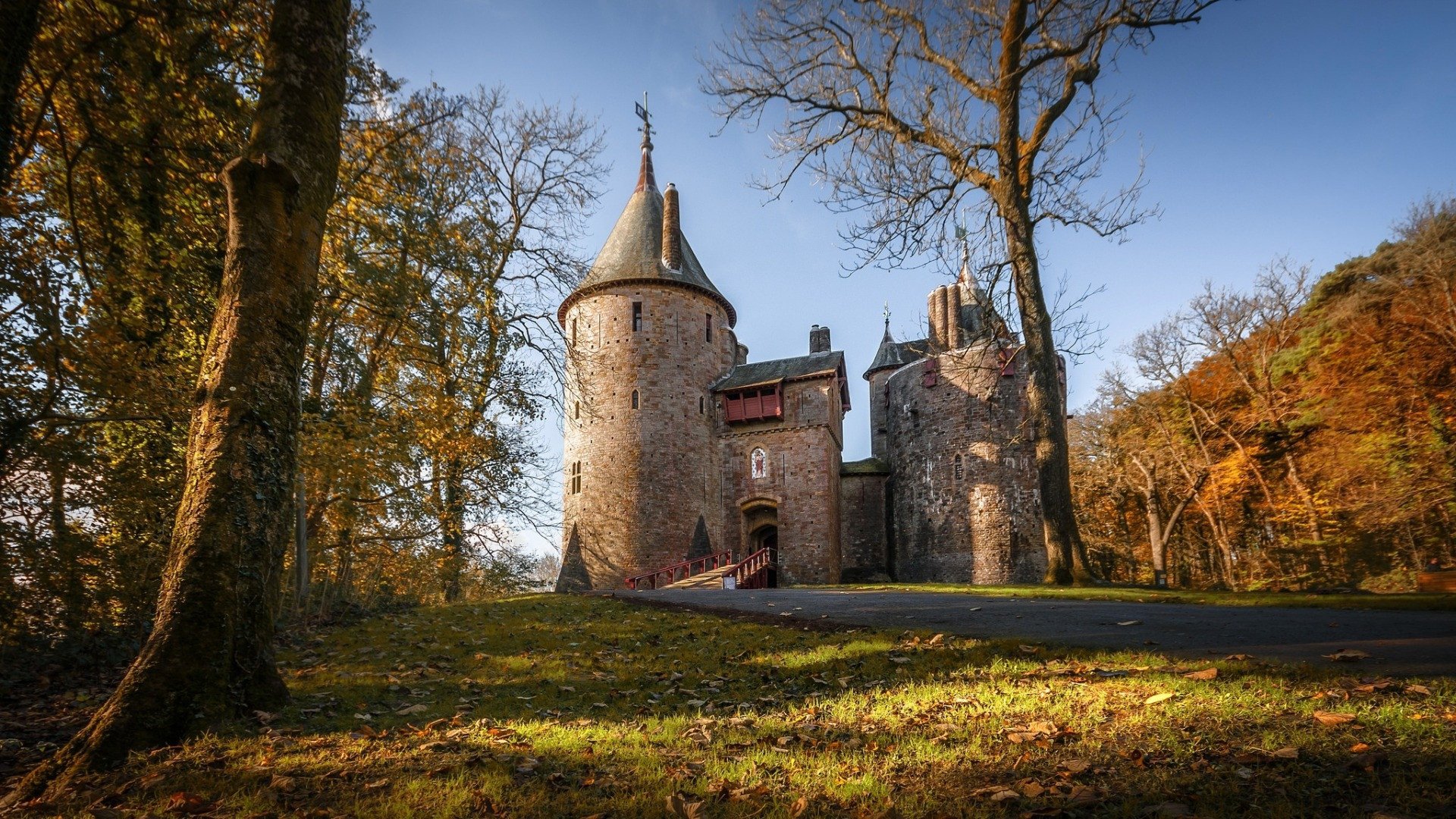 自然风光,威尔士自然美景,城堡